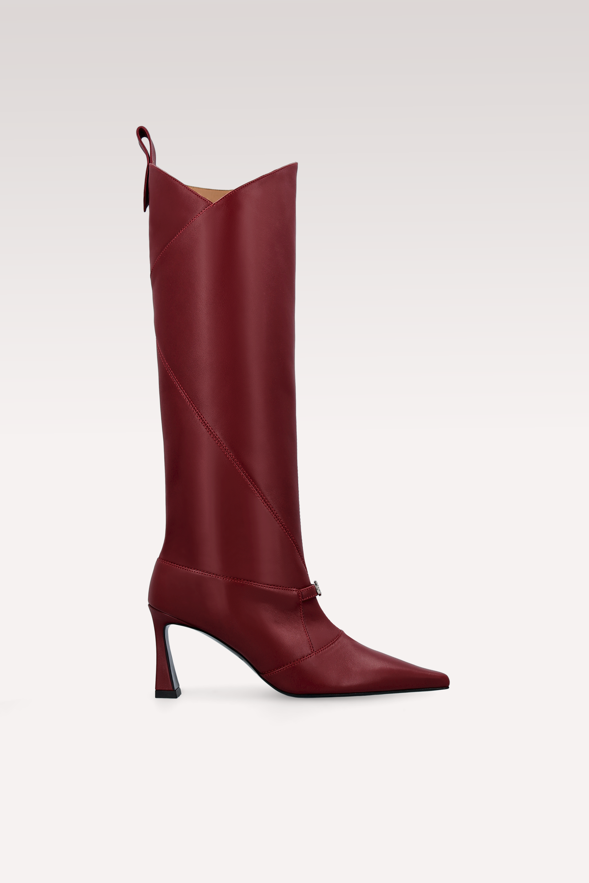 ZERA CHERRY LEATHER BOOTS