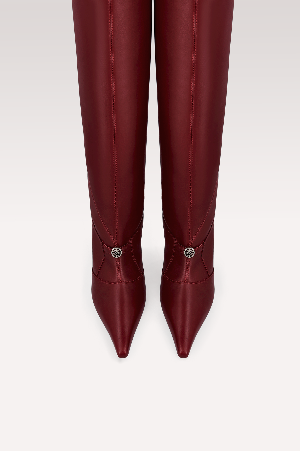 ZERA CHERRY LEATHER BOOTS