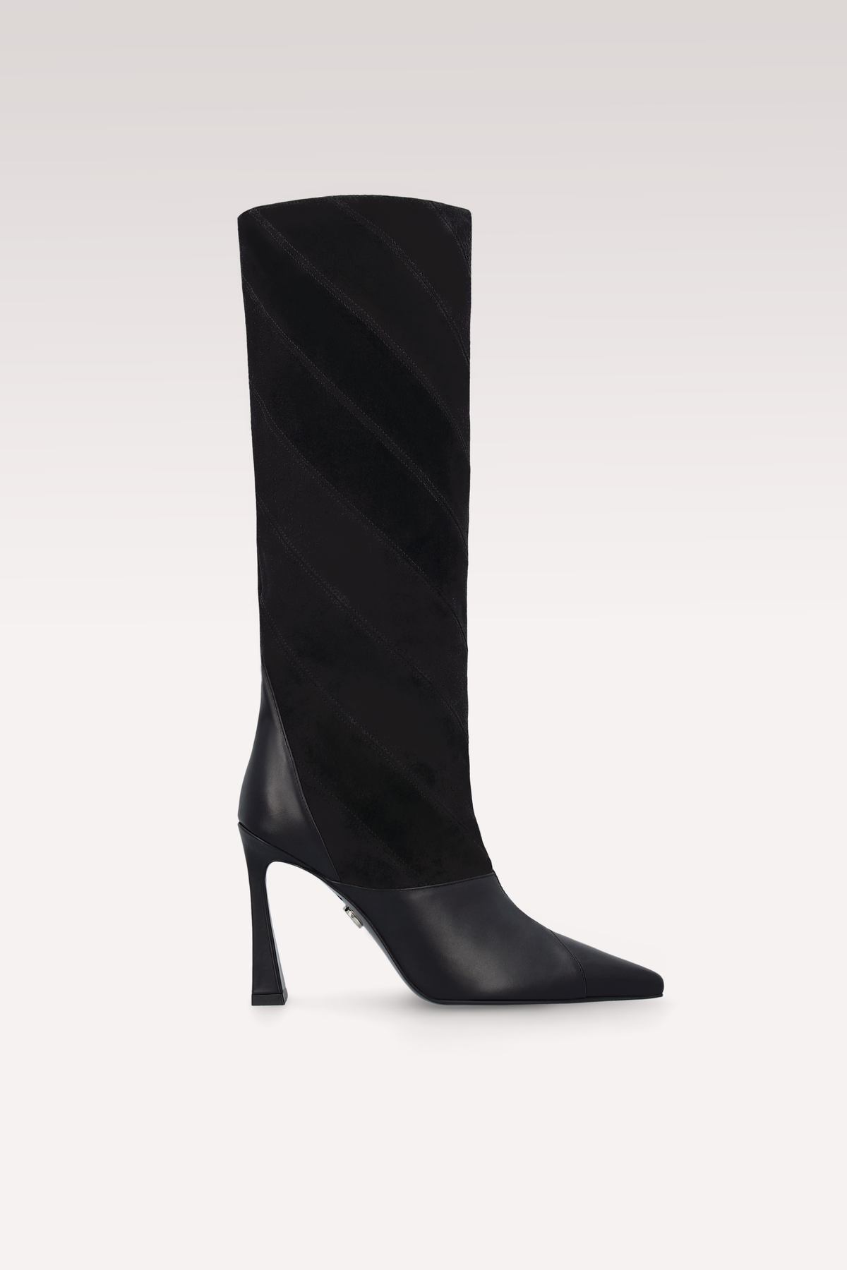 KALIS BLACK LEATHER AND SUEDE BOOTS