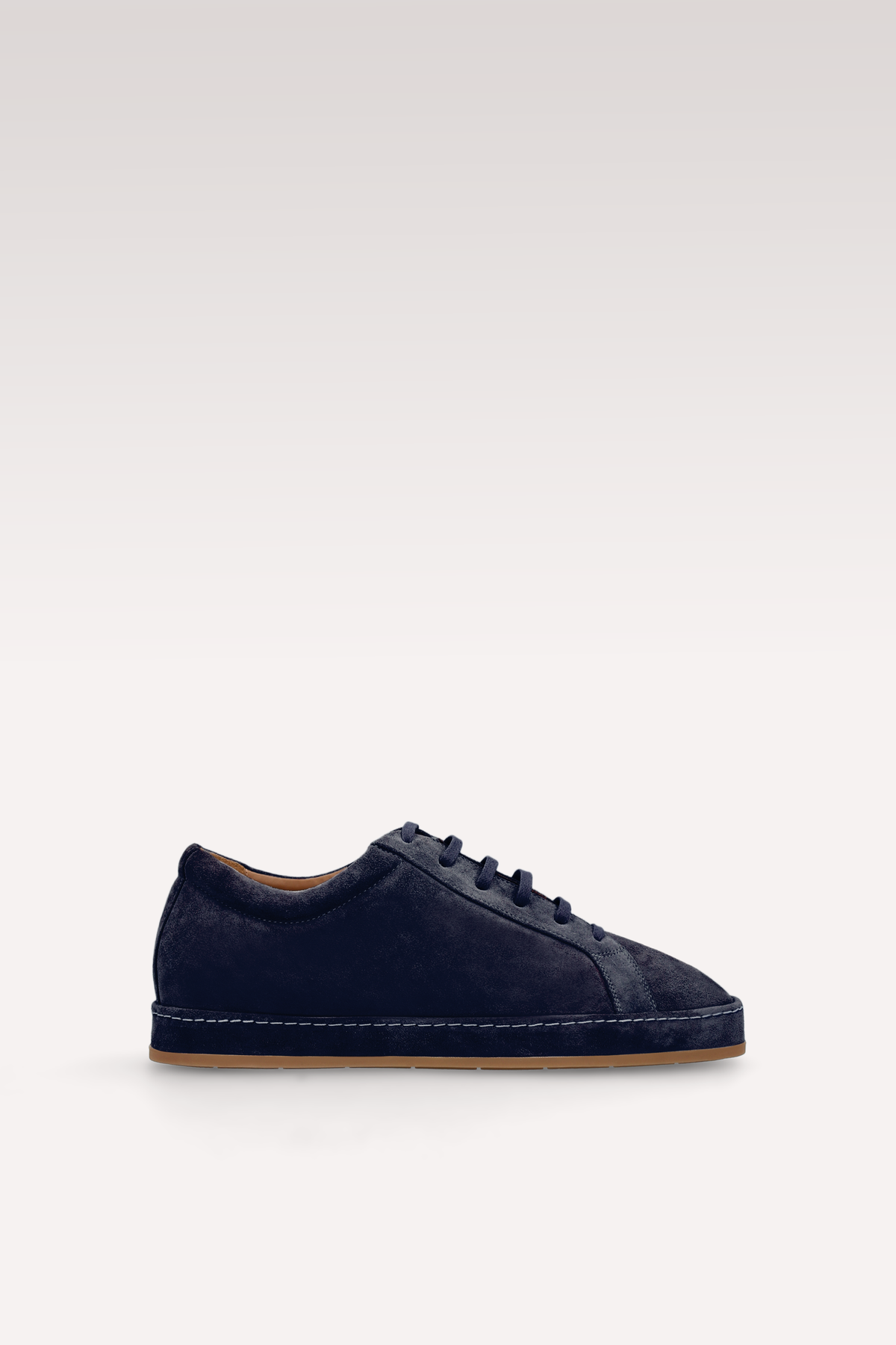 ENZO DARK BLUE SUEDE LEATHER SNEAKERS