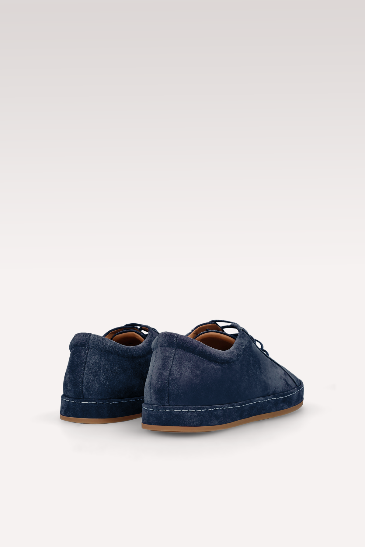 ENZO DARK BLUE SUEDE LEATHER SNEAKERS
