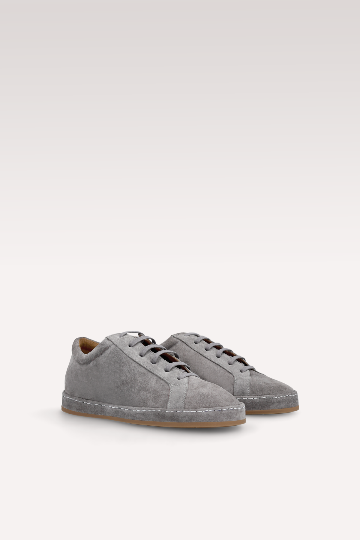 ENZO GREY SUEDE LEATHER SNEAKERS