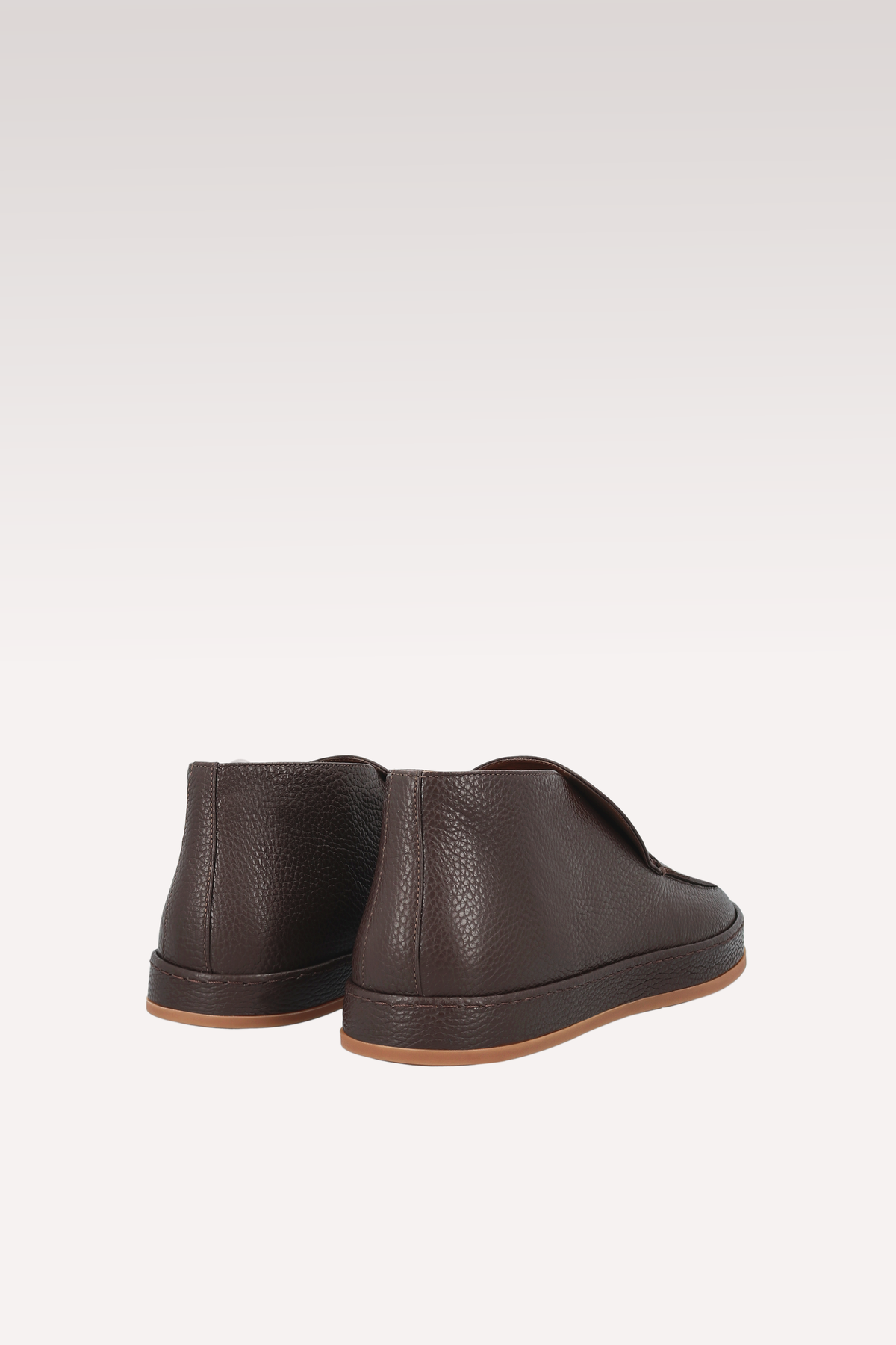 ROMEO BROWN GRAIN LEATHER ANKLE BOOTS