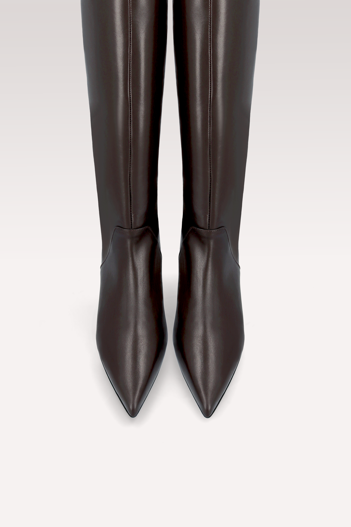 SORELLA DARK BROWN LEATHER BOOTS