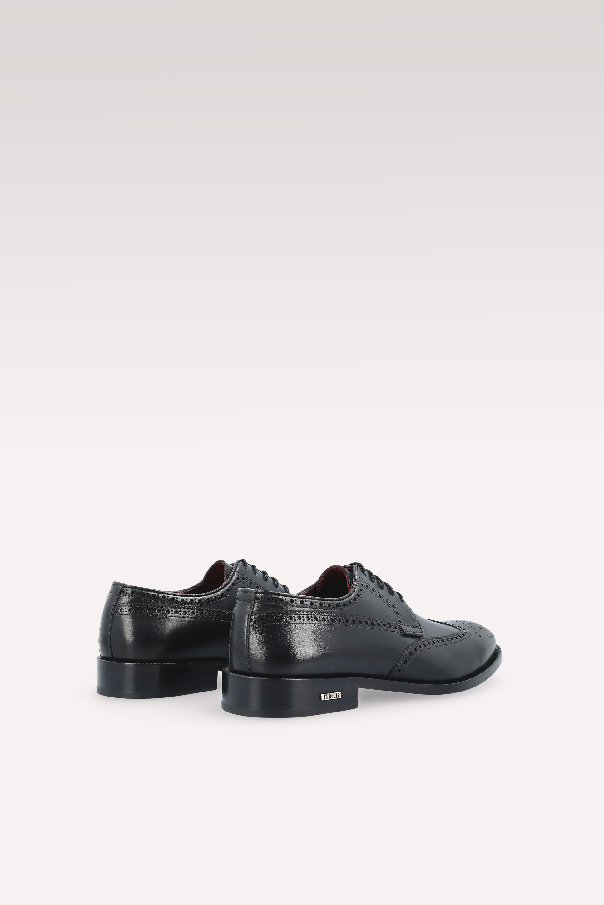 BERGAMO 01 BLACK LEATHER DERBY SHOES AND SAM LEATHER BELT