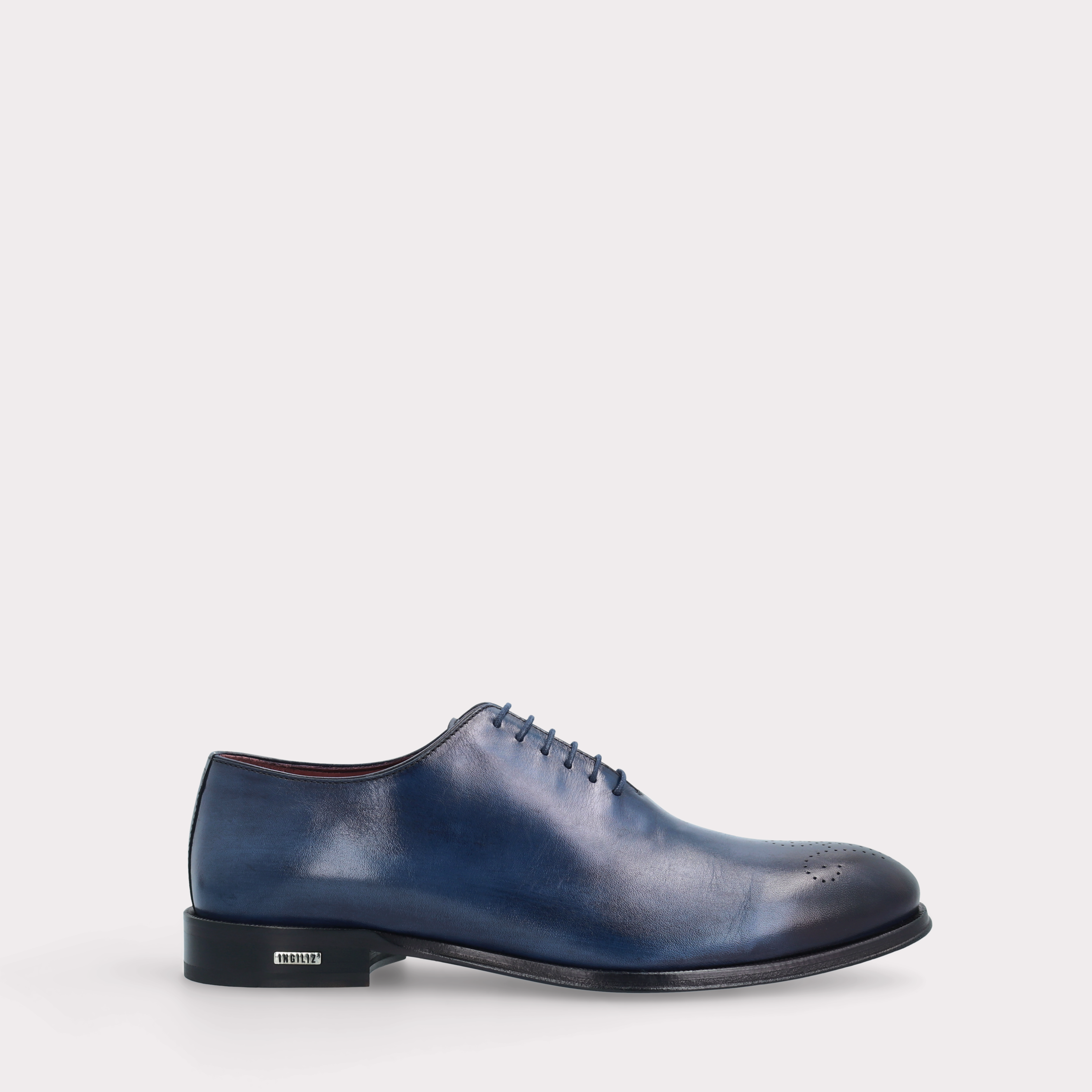 PRATO 01 dark blue leather oxford shoes