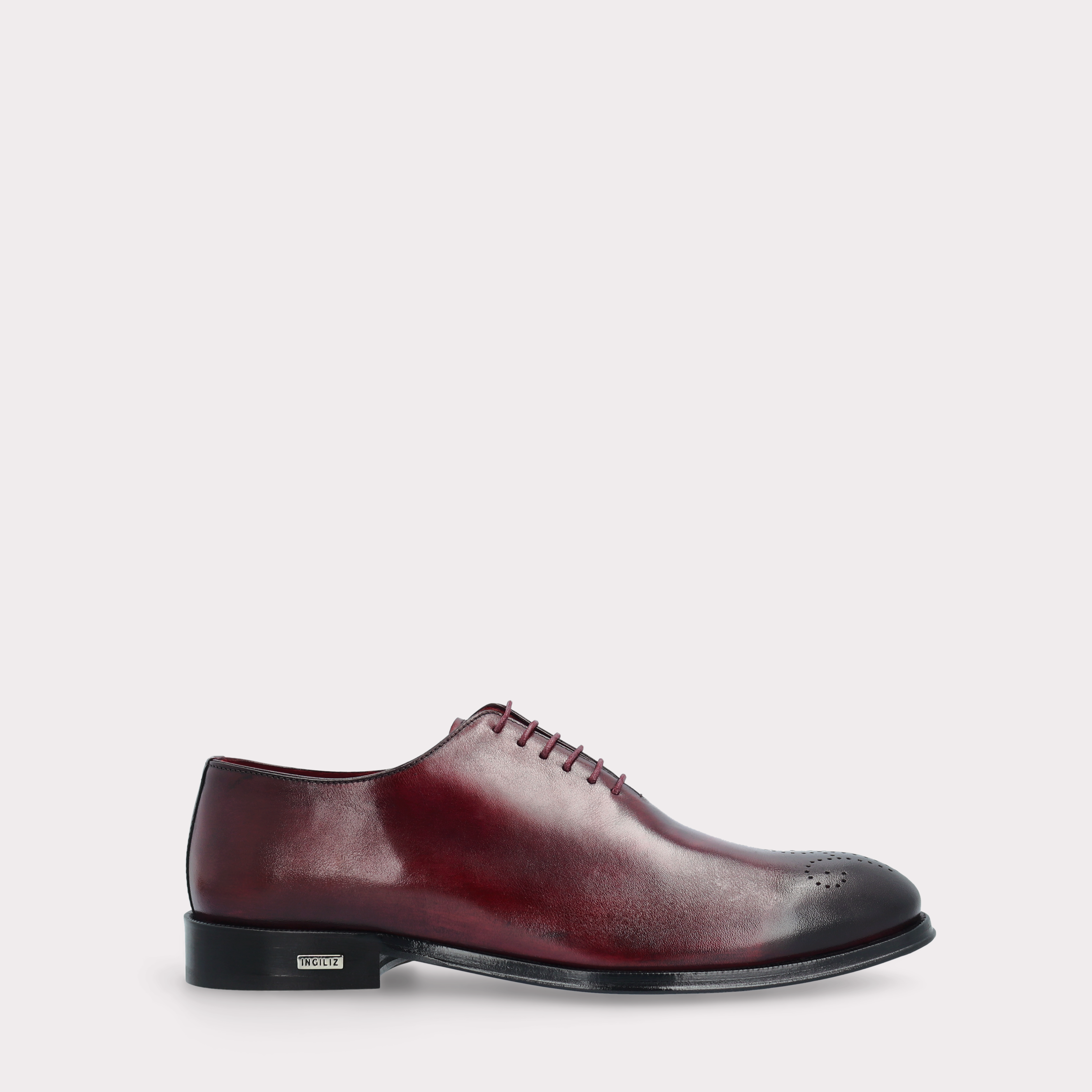 PRATO 01 bordeaux leather oxford shoes