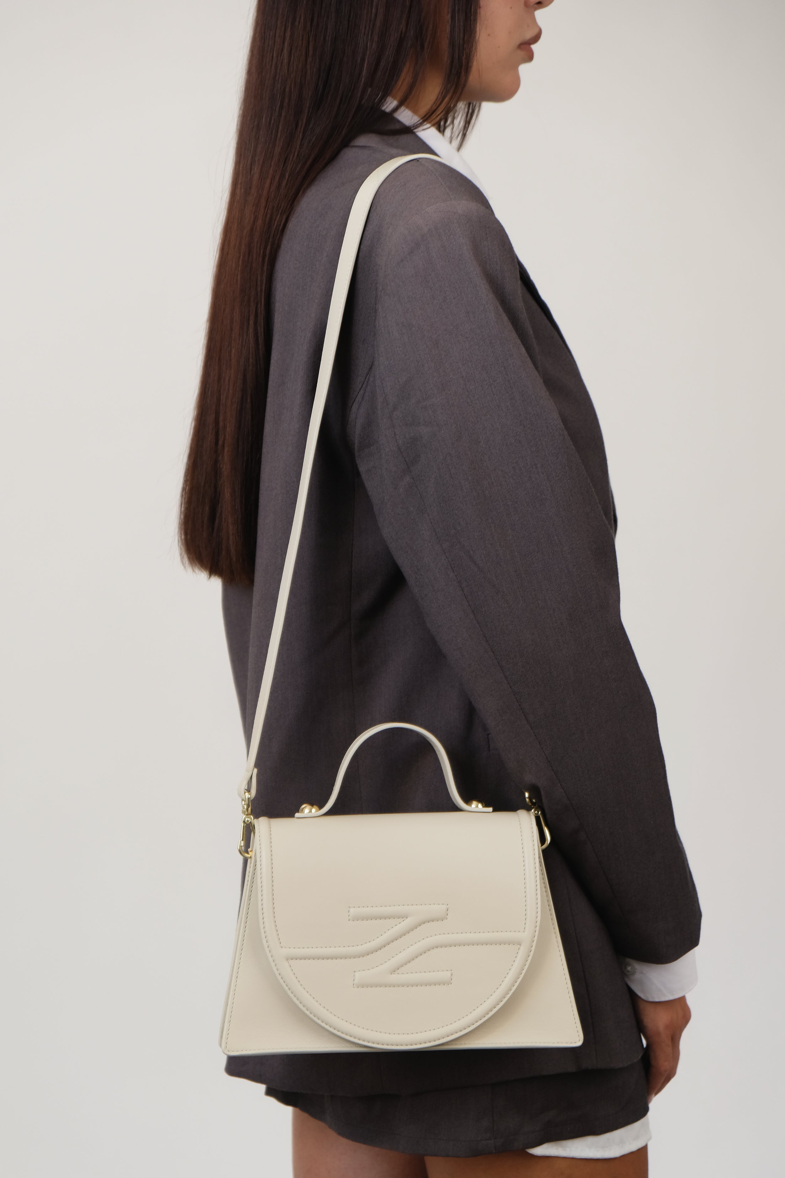 CINDY MOK 02 TOFU NAPPA LEATHER PLATFORM PUMPS AND COLETTE CROSSBODY BAG