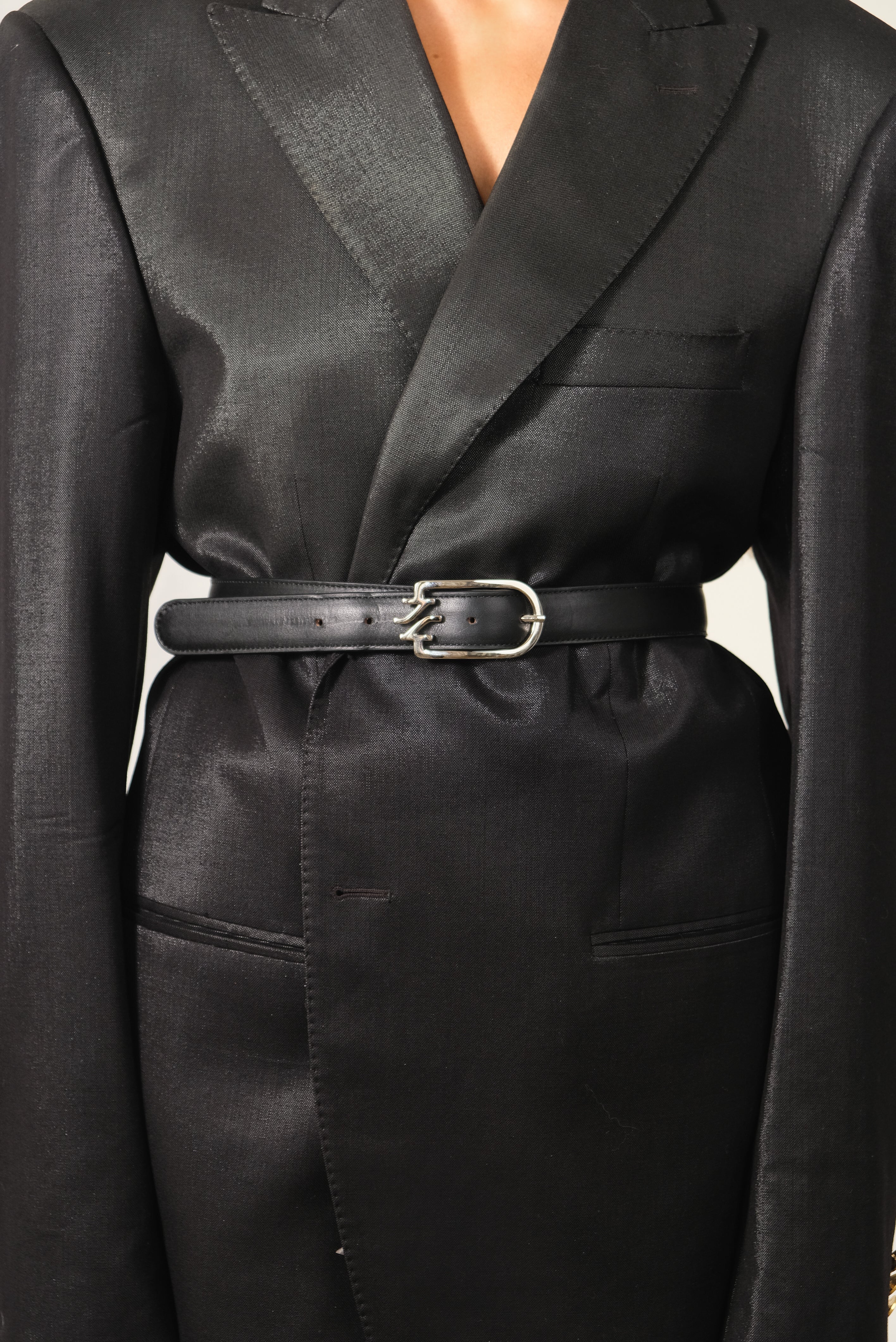 JUDE BLACK NAPPA LEATHER BELT
