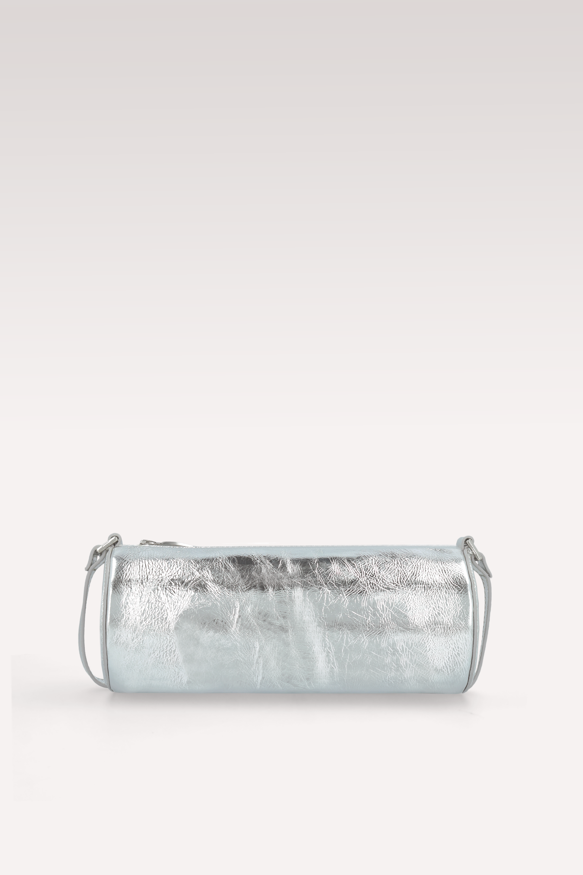 FIONA SILVER METALLIC WRINKLED LEATHER CROSSBODY BAG AND JULIE LEATHER BELT