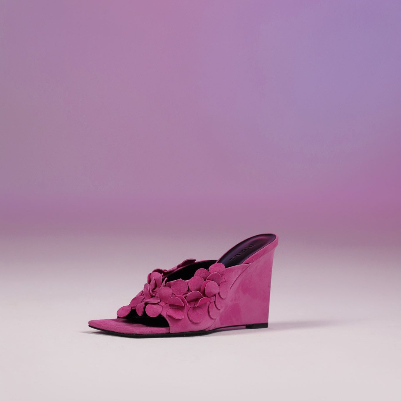 ZILLY 01 FUCHSIA SUEDE LEATHER MULES