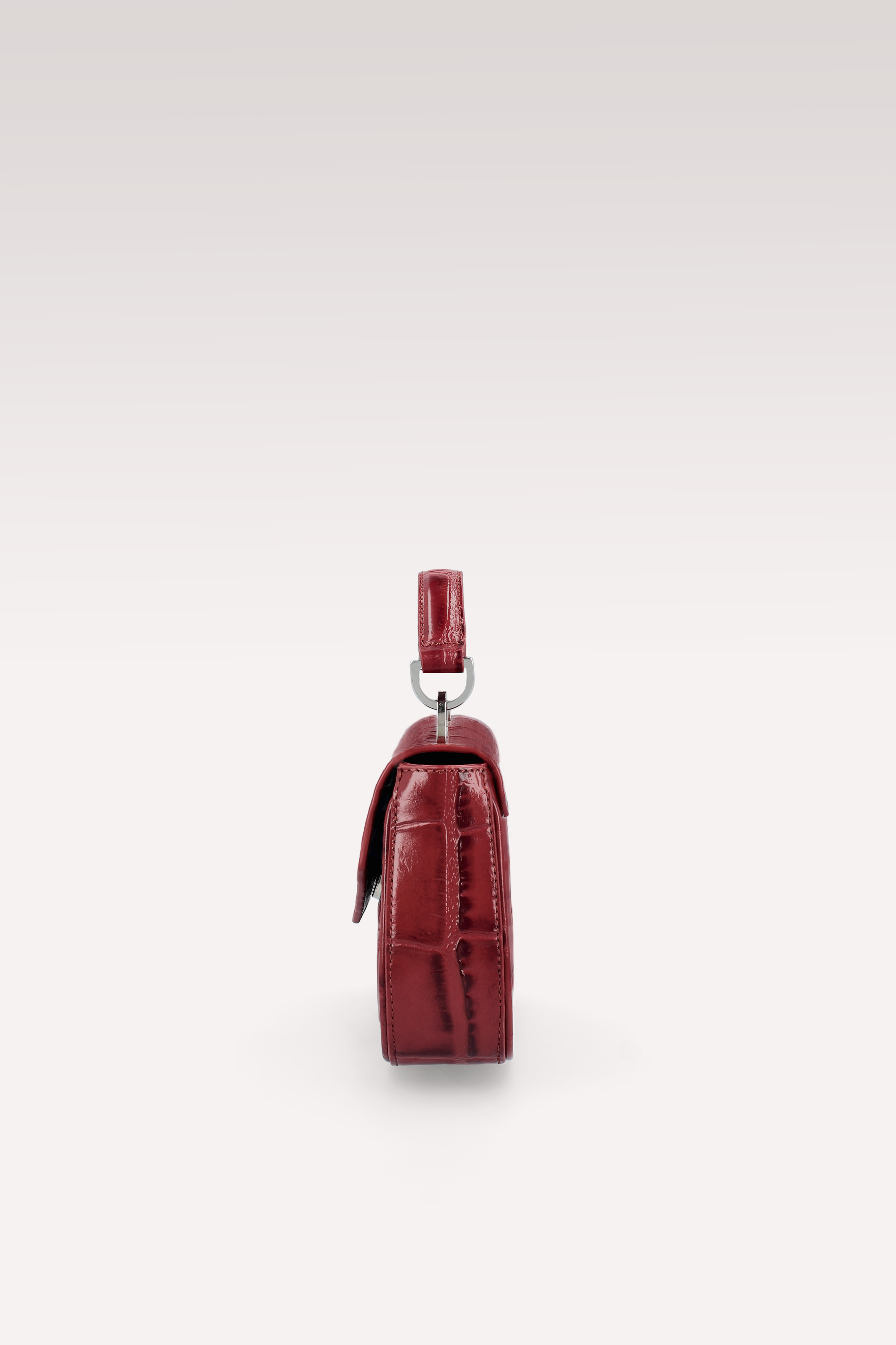 MILLY CHERRY COCCO EMBOSSED LEATHER MINI BAG