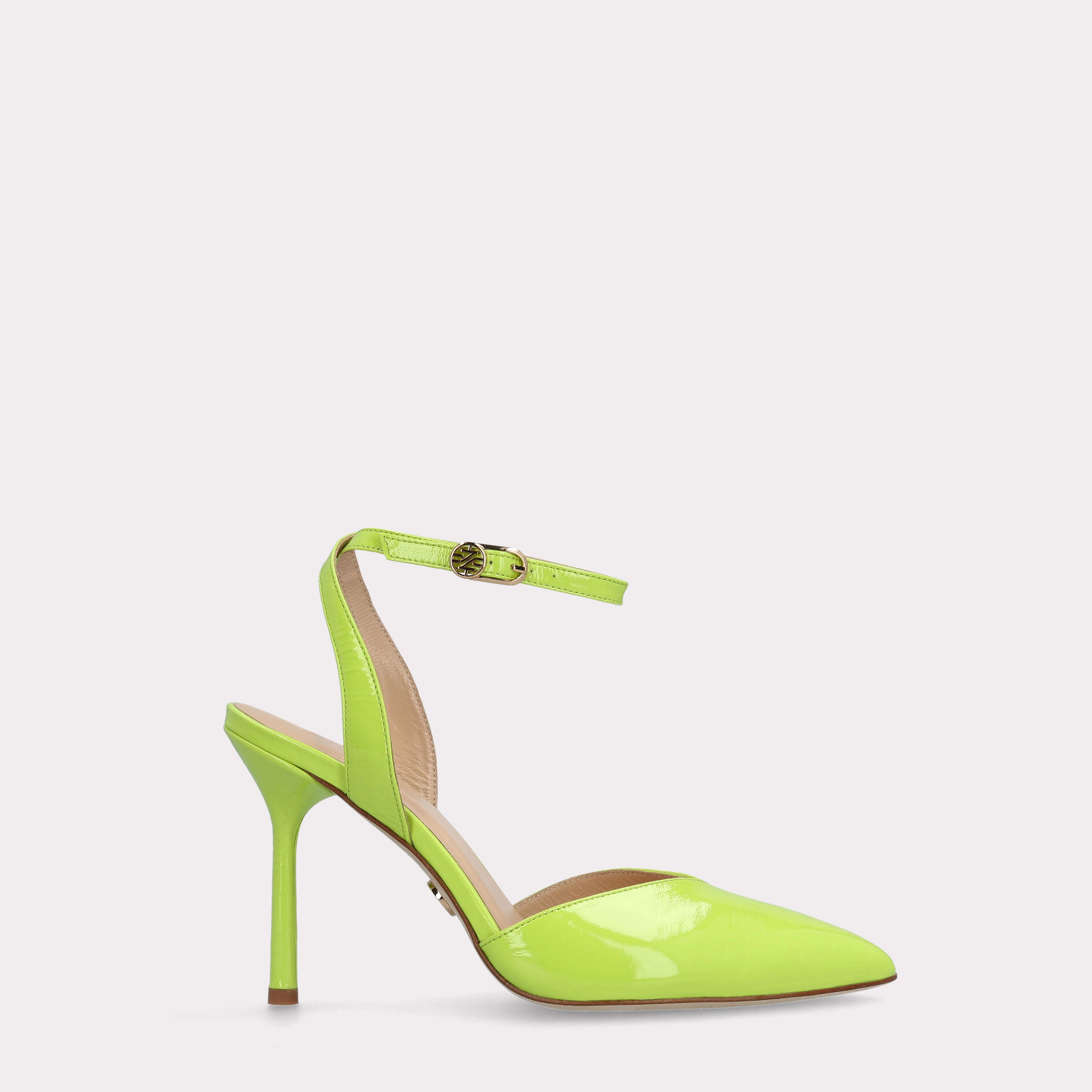 ABA 13 POISON GREEN LEATHER PUMPS
