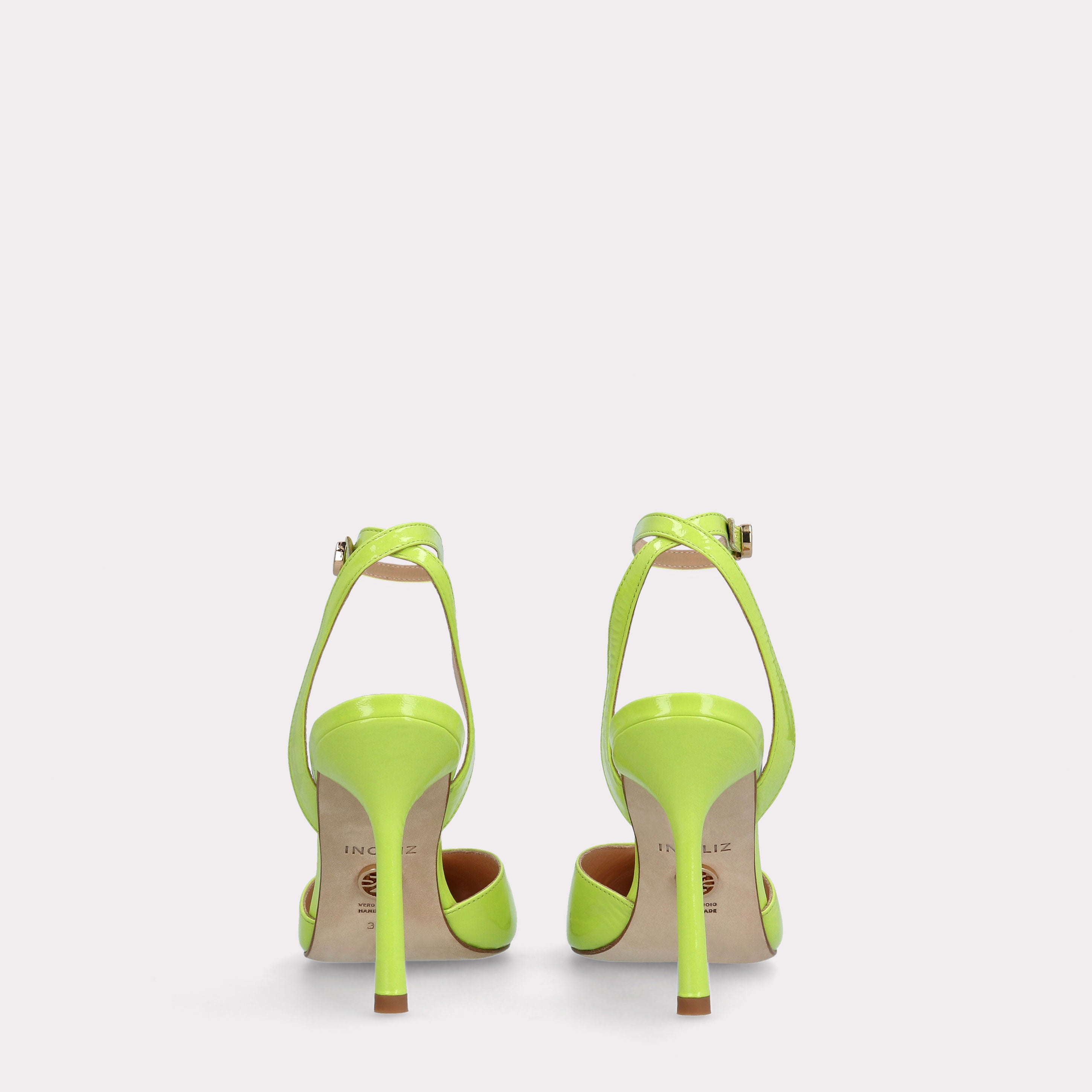 ABA 13 POISON GREEN LEATHER PUMPS