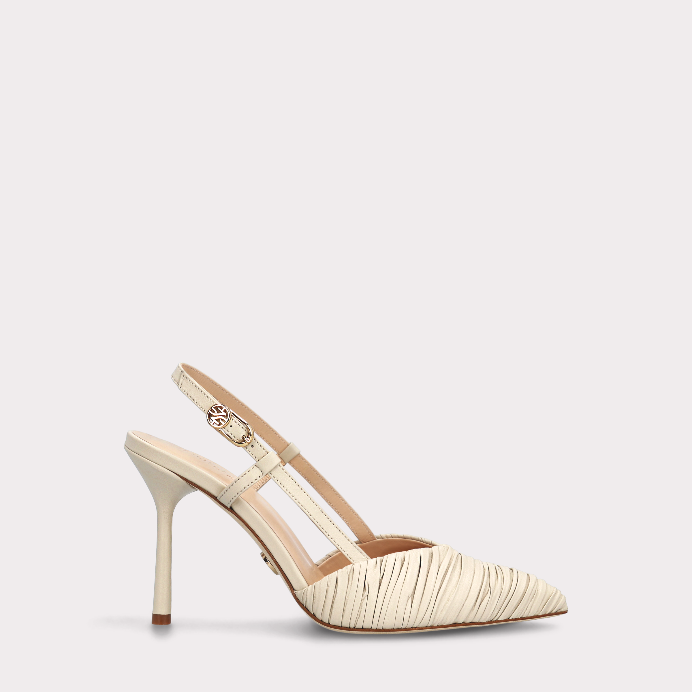 ABA 19 IVORY LEATHER PUMPS