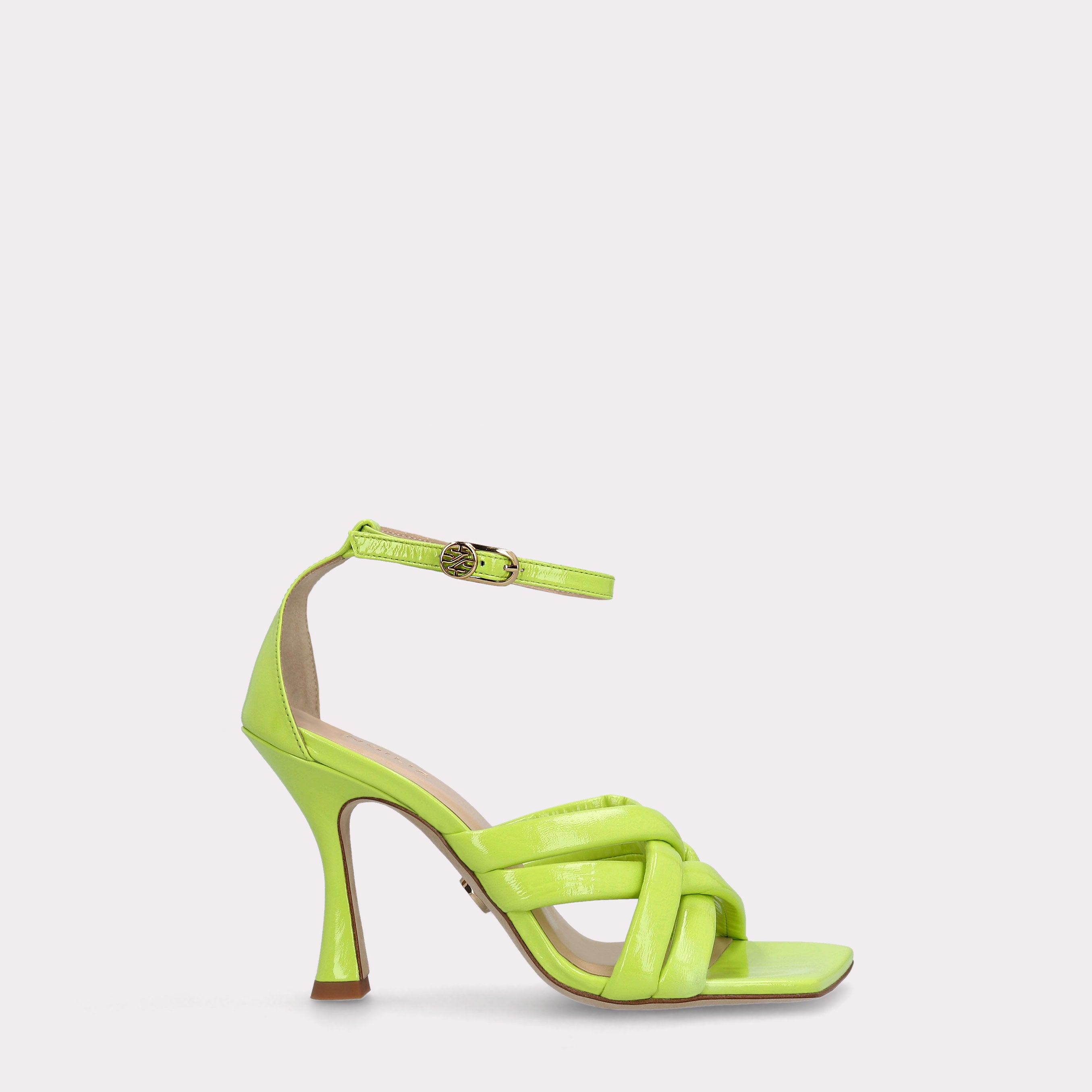 BETTY 02 POISON GREEN LEATHER SANDALS
