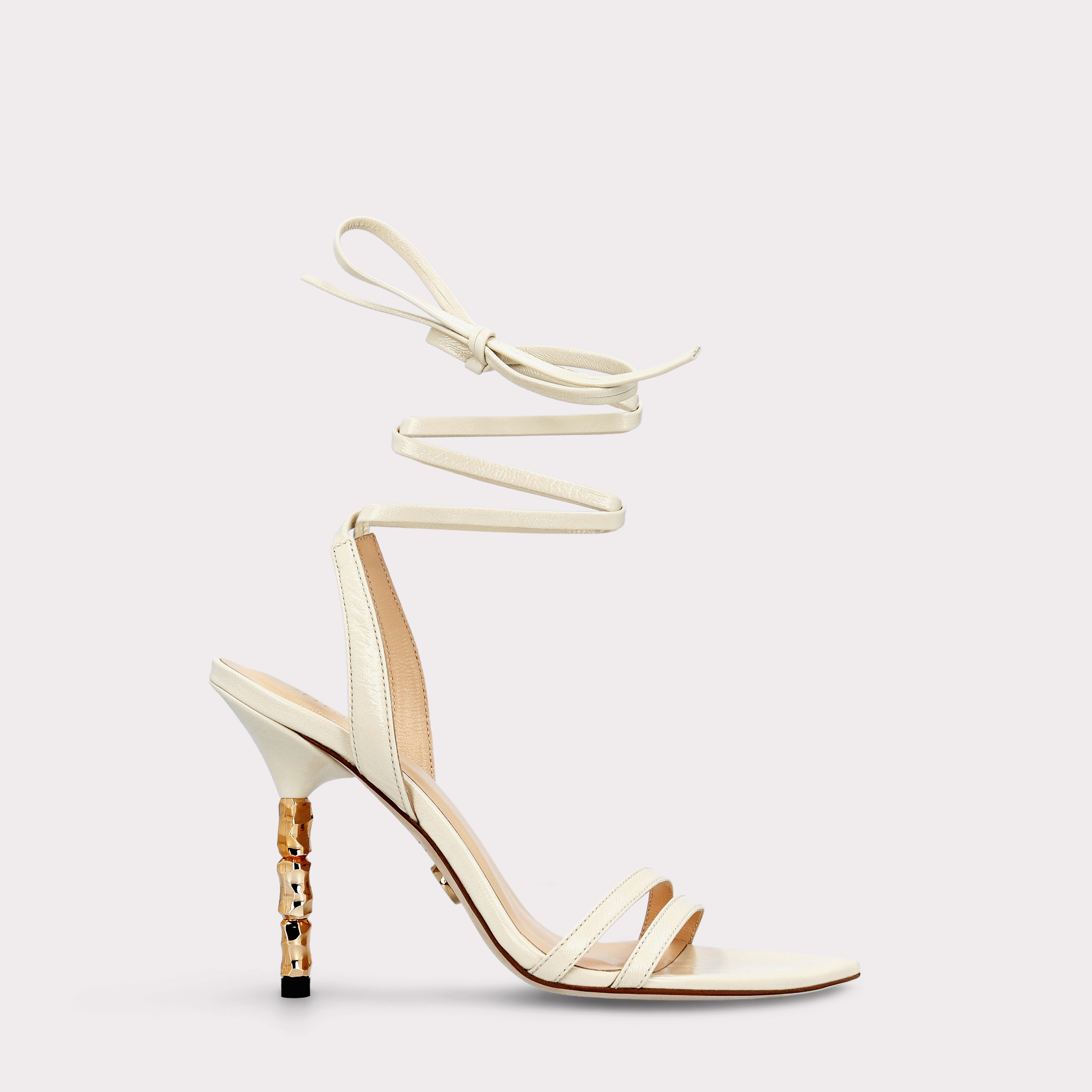 ADA 12 IVORY LEATHER SANDALS