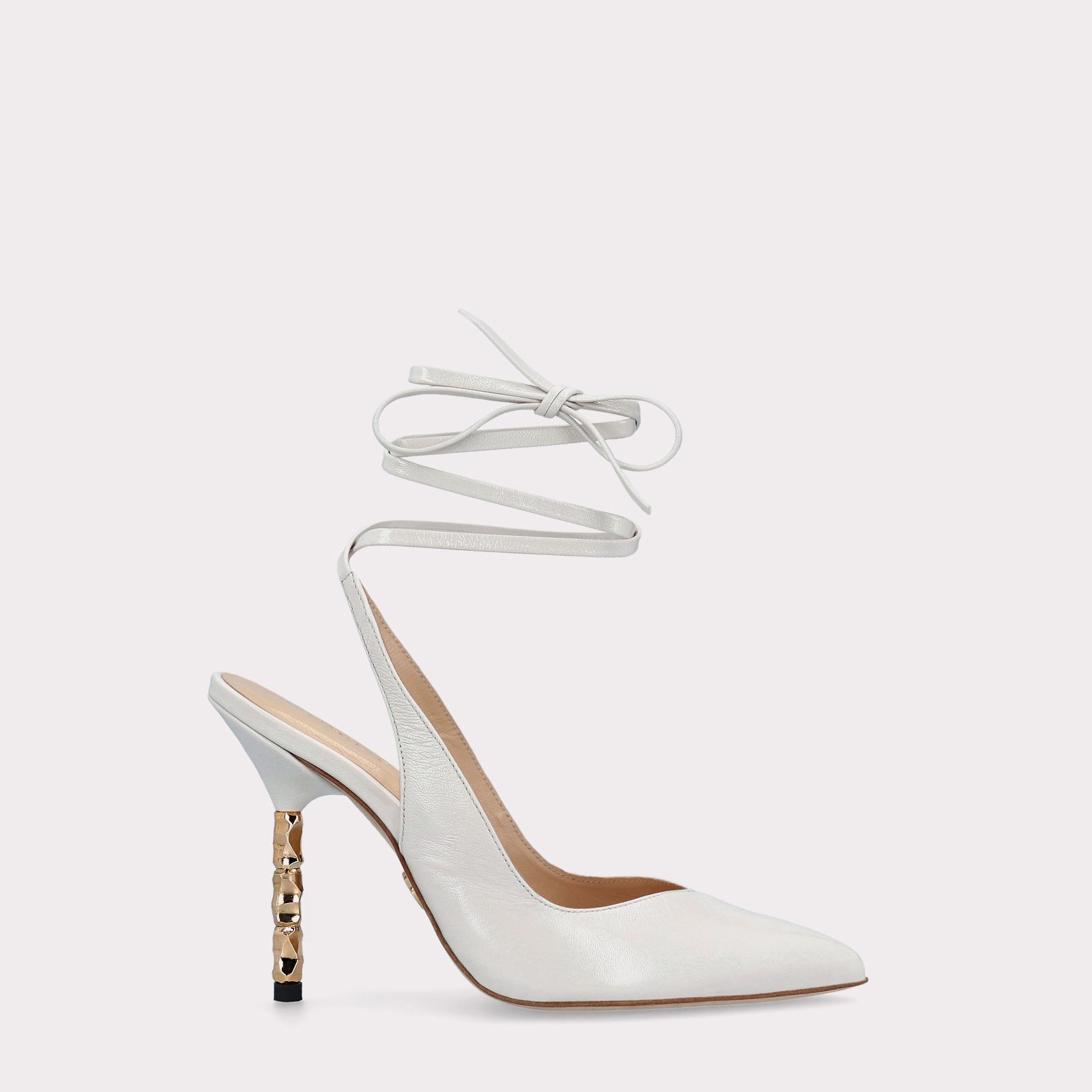 ASTRID 40 IVORY LEATHER PUMPS