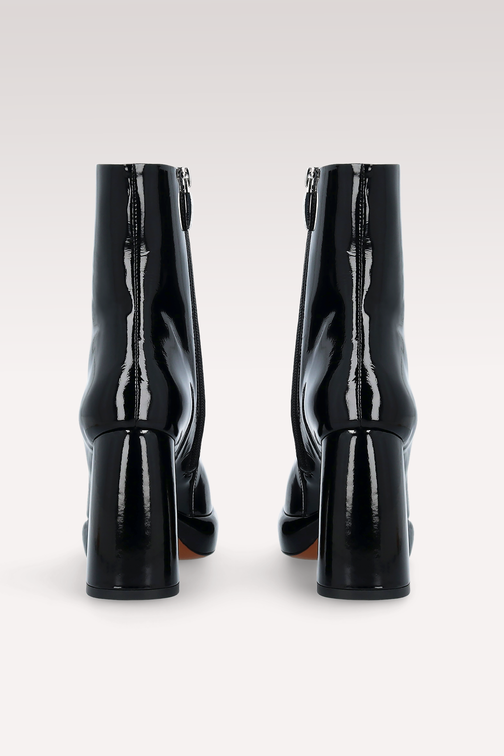TONNY 01 BLACK PATENT LEATHER PLATFORM ANKLE BOOTS
