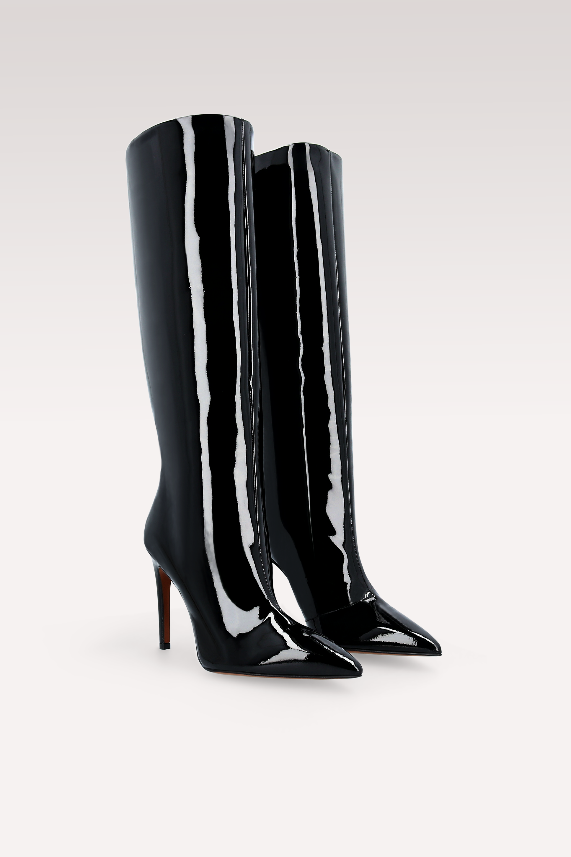 ANASTASIA 02 BLACK PATENT LEATHER BOOTS