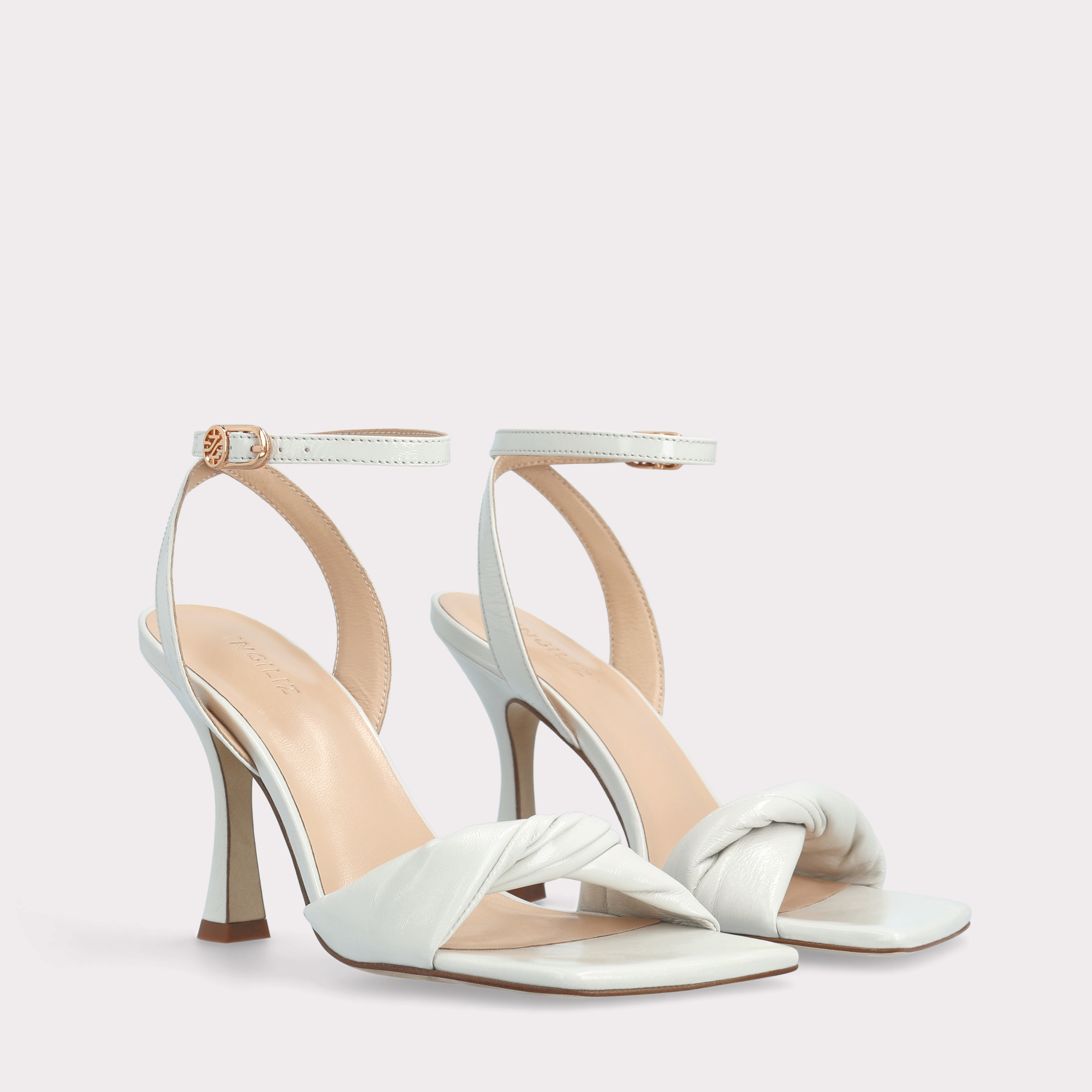 BETTY 31 IVORY LEATHER SANDALS