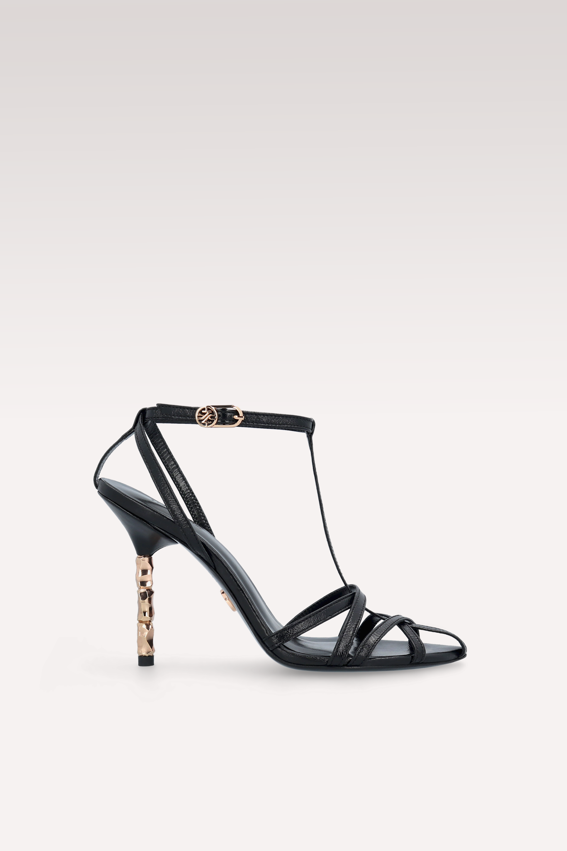 ADA 100 BLACK LEATHER SANDALS