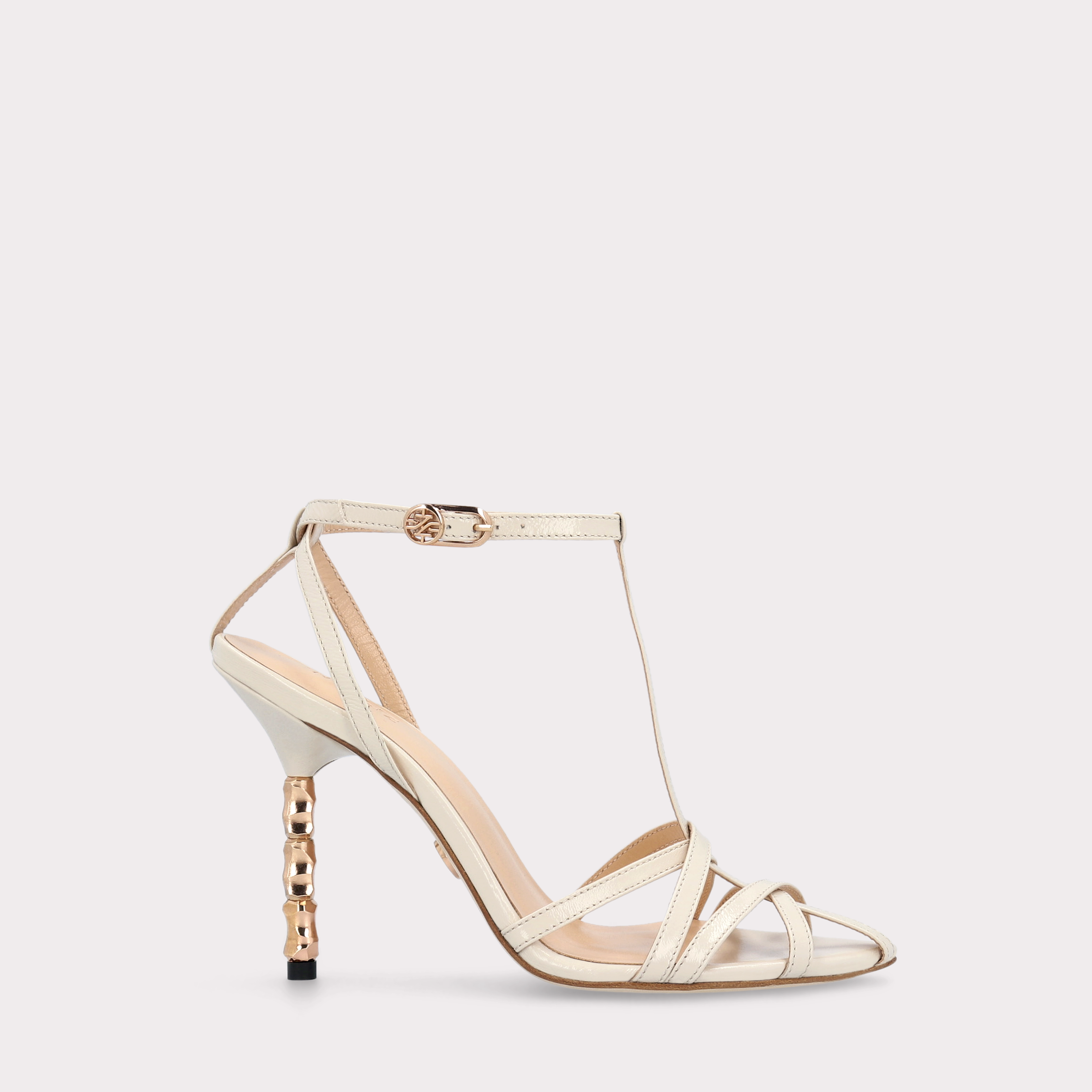 ADA 100 IVORY LEATHER SANDALS