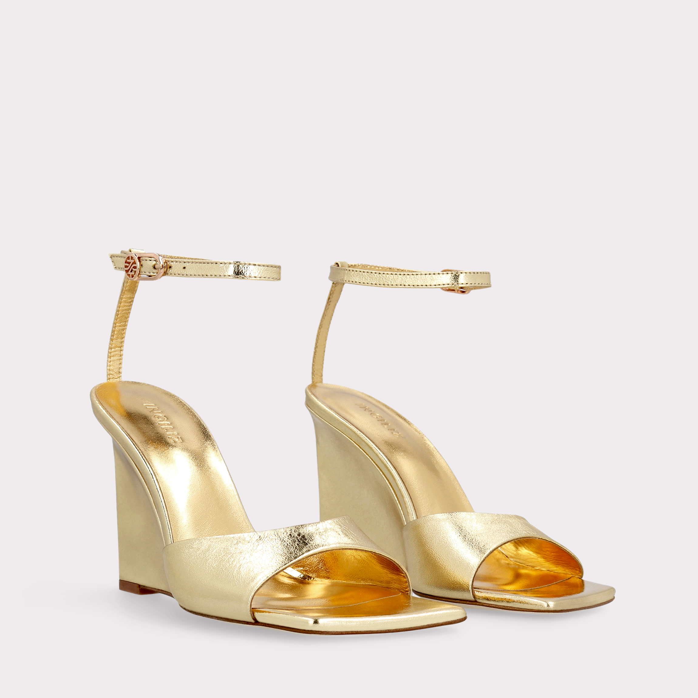 ZILLY 04 GOLD METALLIC LEATHER SANDALS