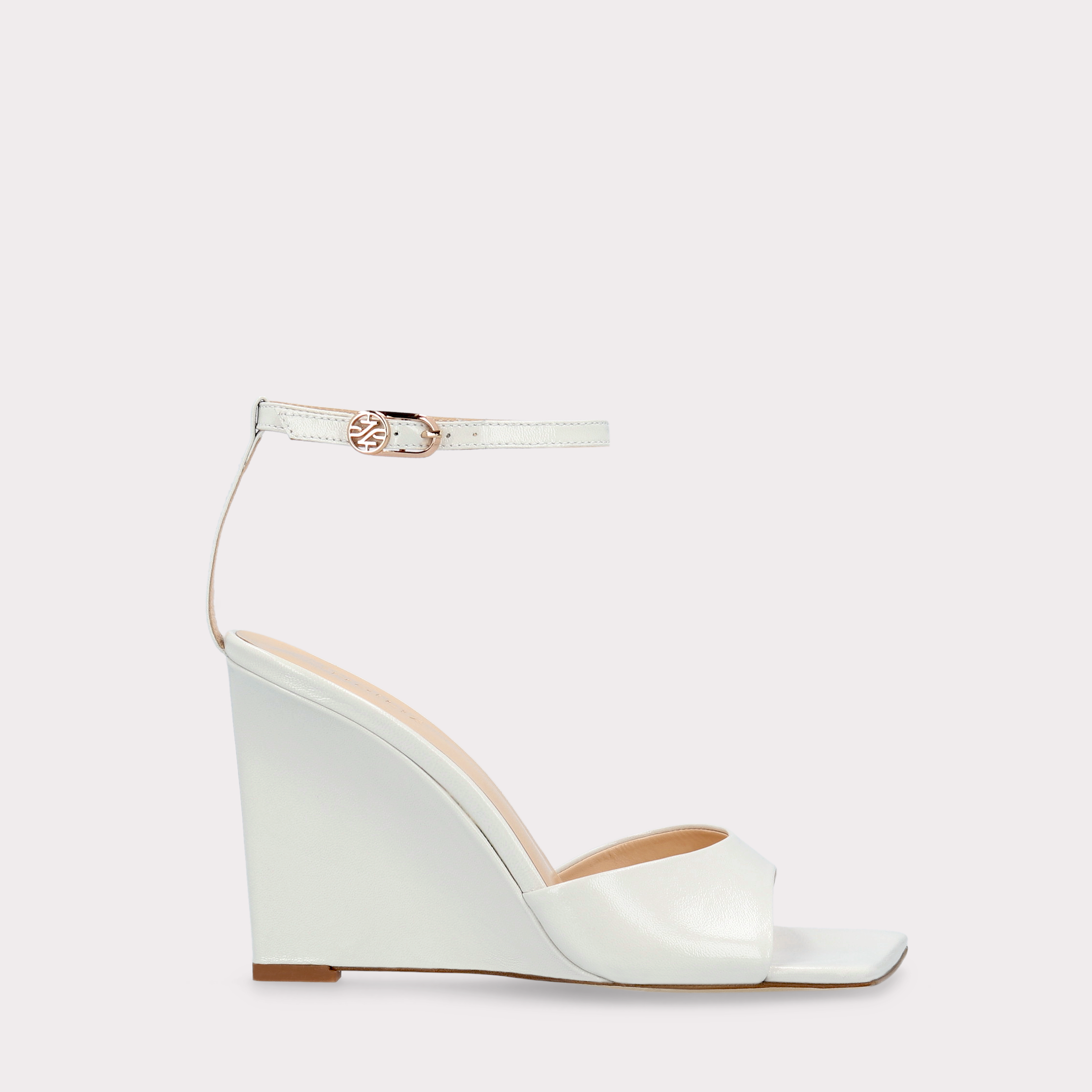 ZILLY 04 IVORY LEATHER SANDALS