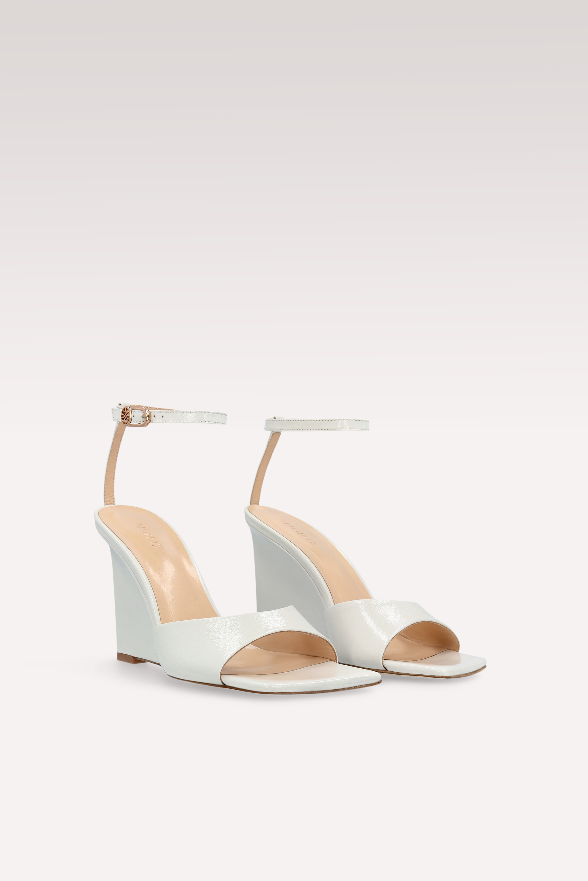 ZILLY 04 IVORY LEATHER SANDALS