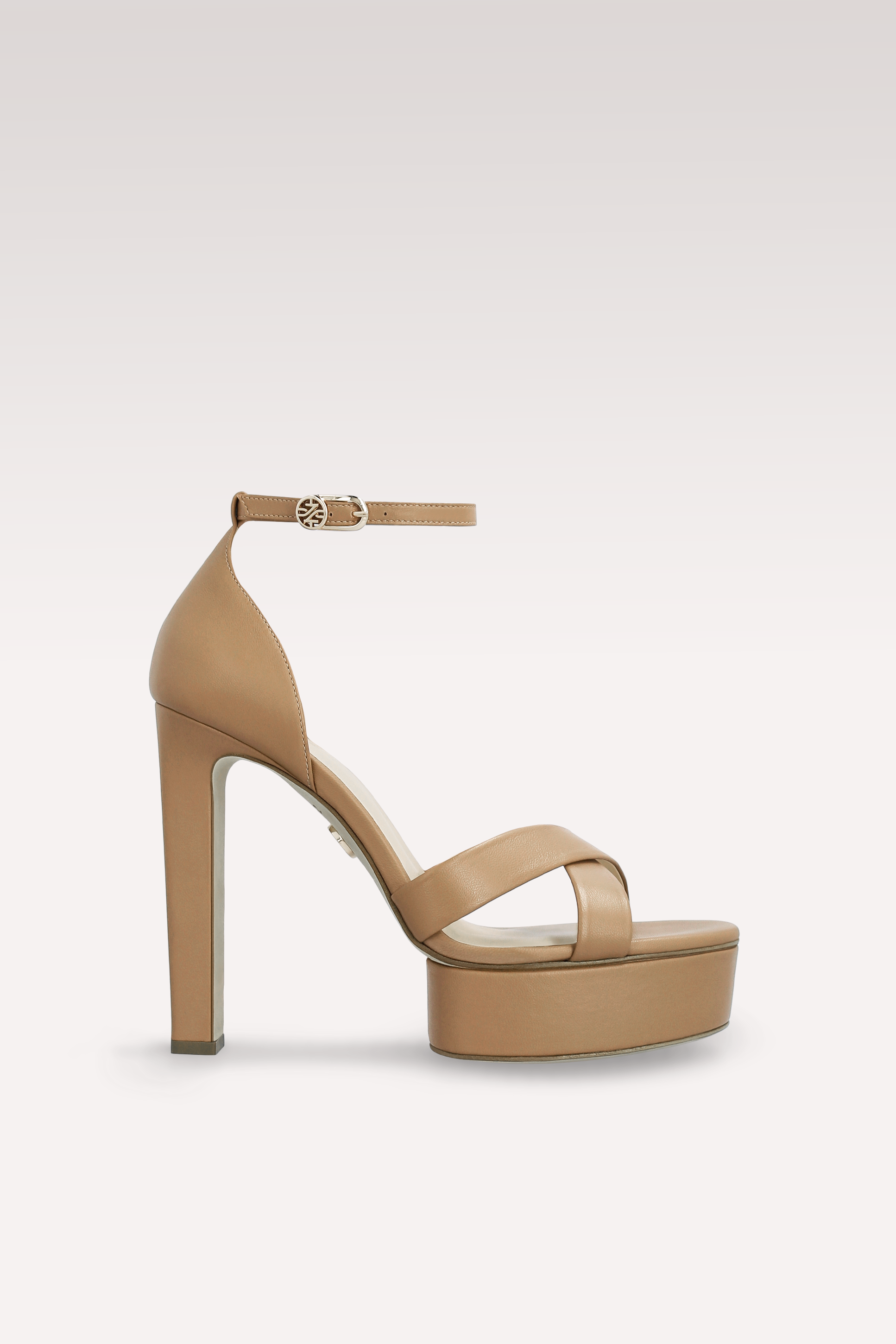 PATTY MOCHA MOUSSE LEATHER PLATFORM SANDALS