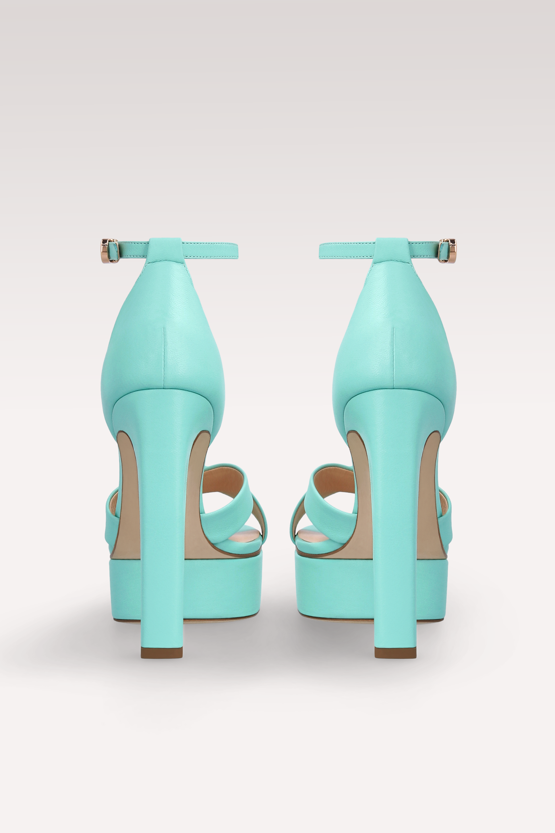 PATTY 03 ICE GREEN  LEATHER SANDALS