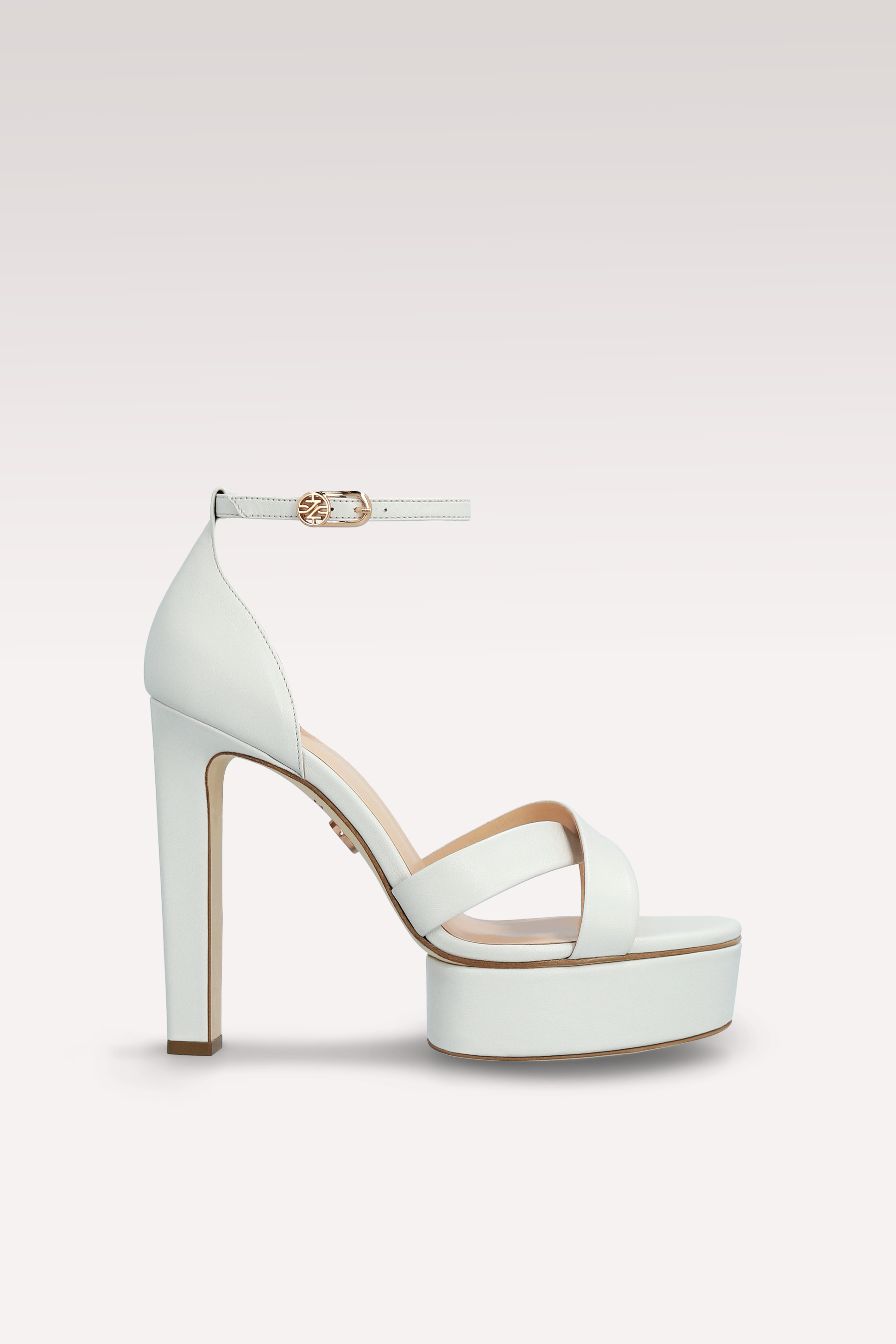 PATTY 03 WHITE LEATHER SANDALS