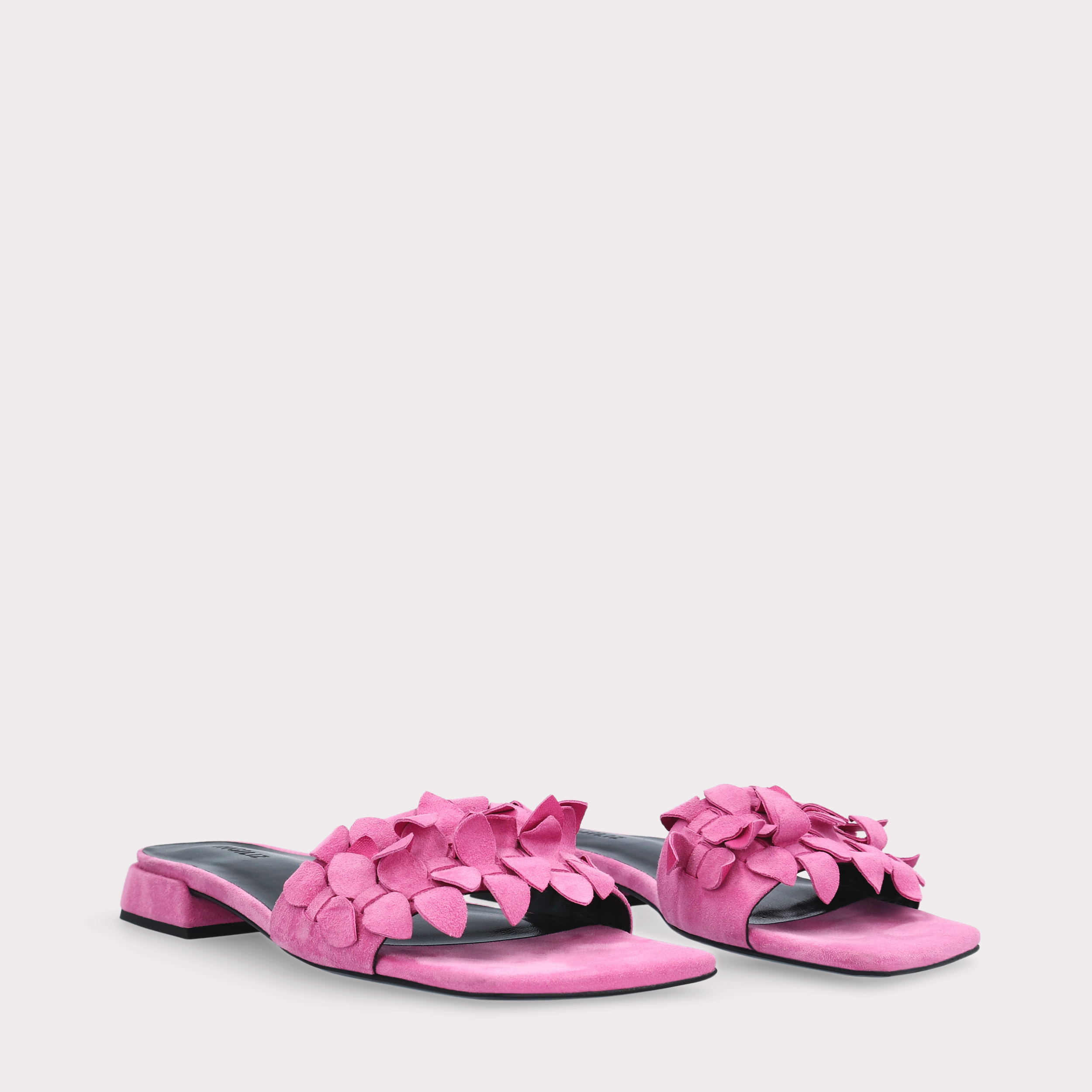 POLLY 01 FUCHSIA SUEDE LEATHER MULES