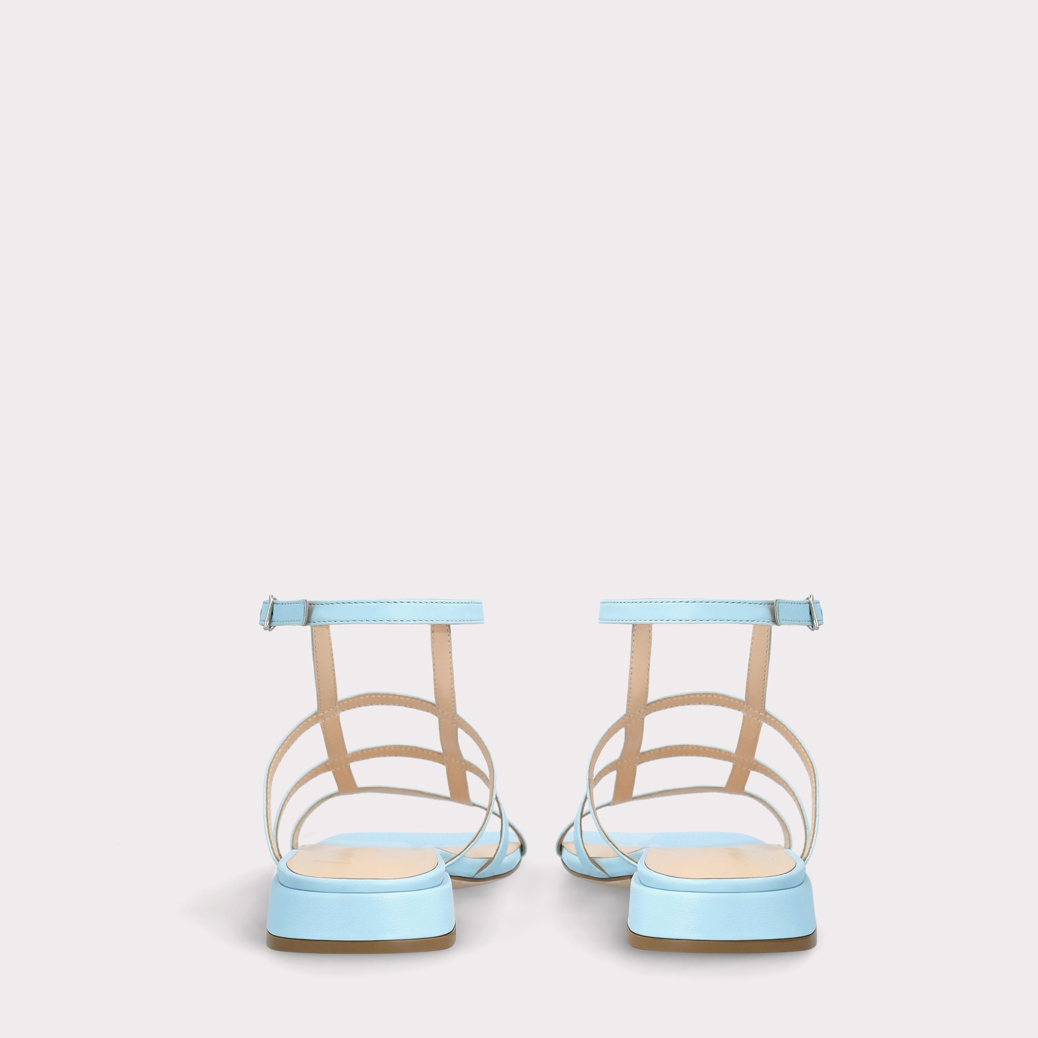 LYLA SKY BLUE LEATHER SANDALS