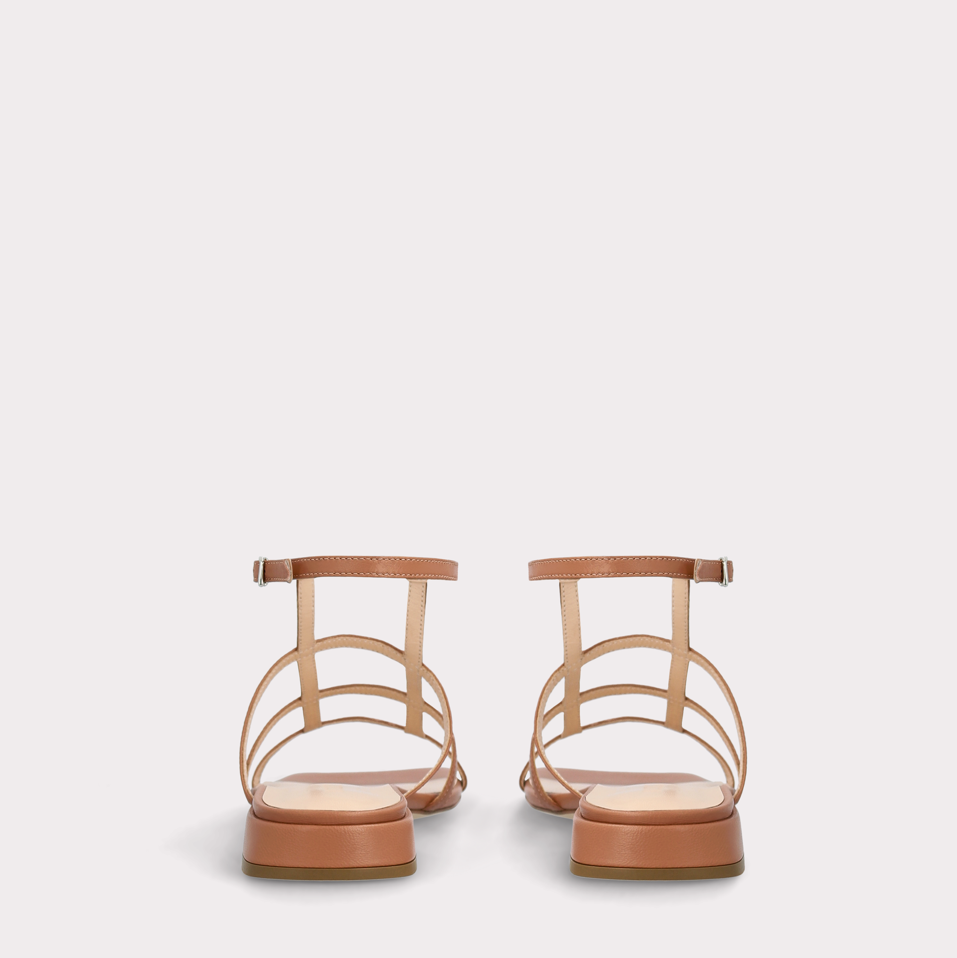 LYLA BROWN LEATHER SANDALS