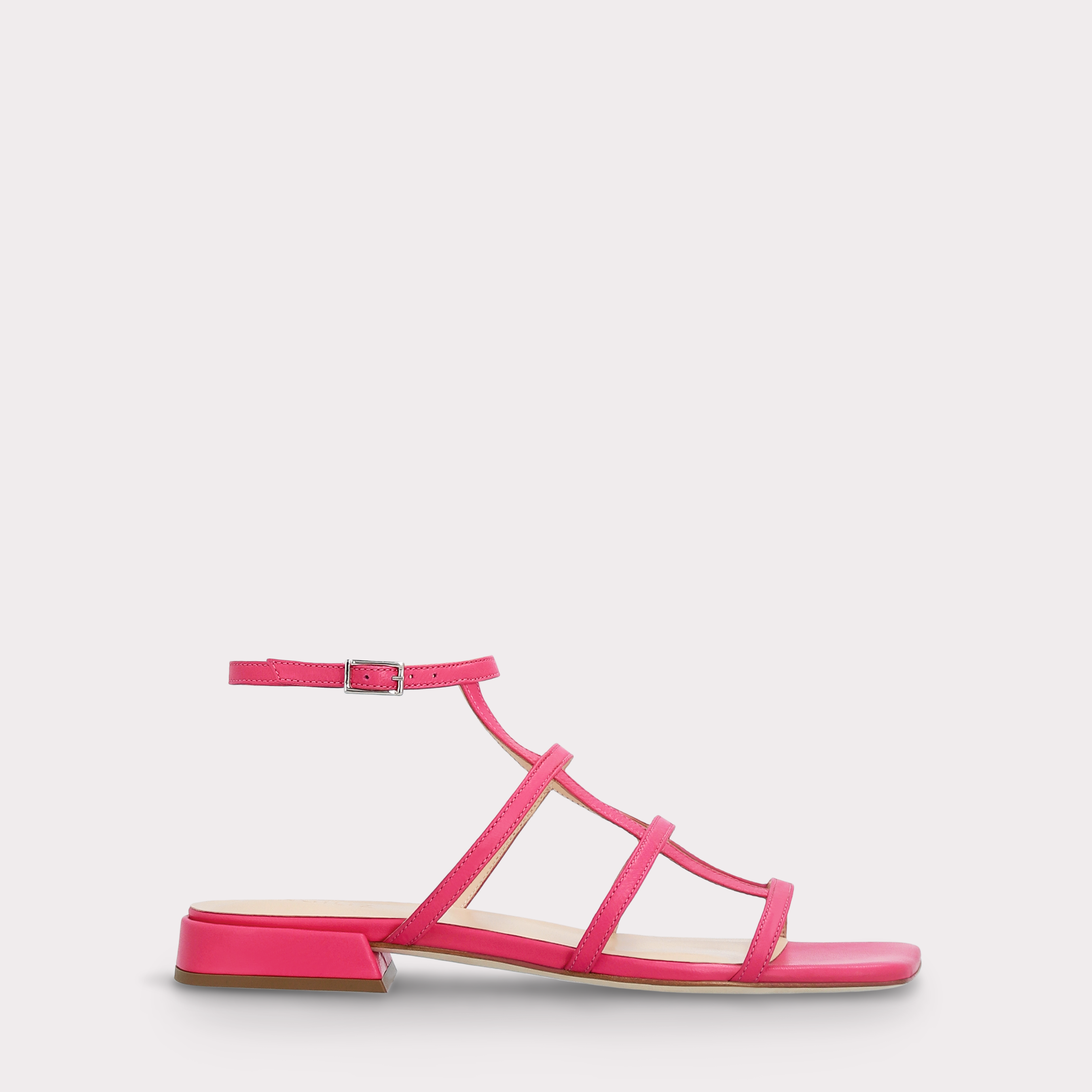 LYLA CYCLAMEN LEATHER SANDALS