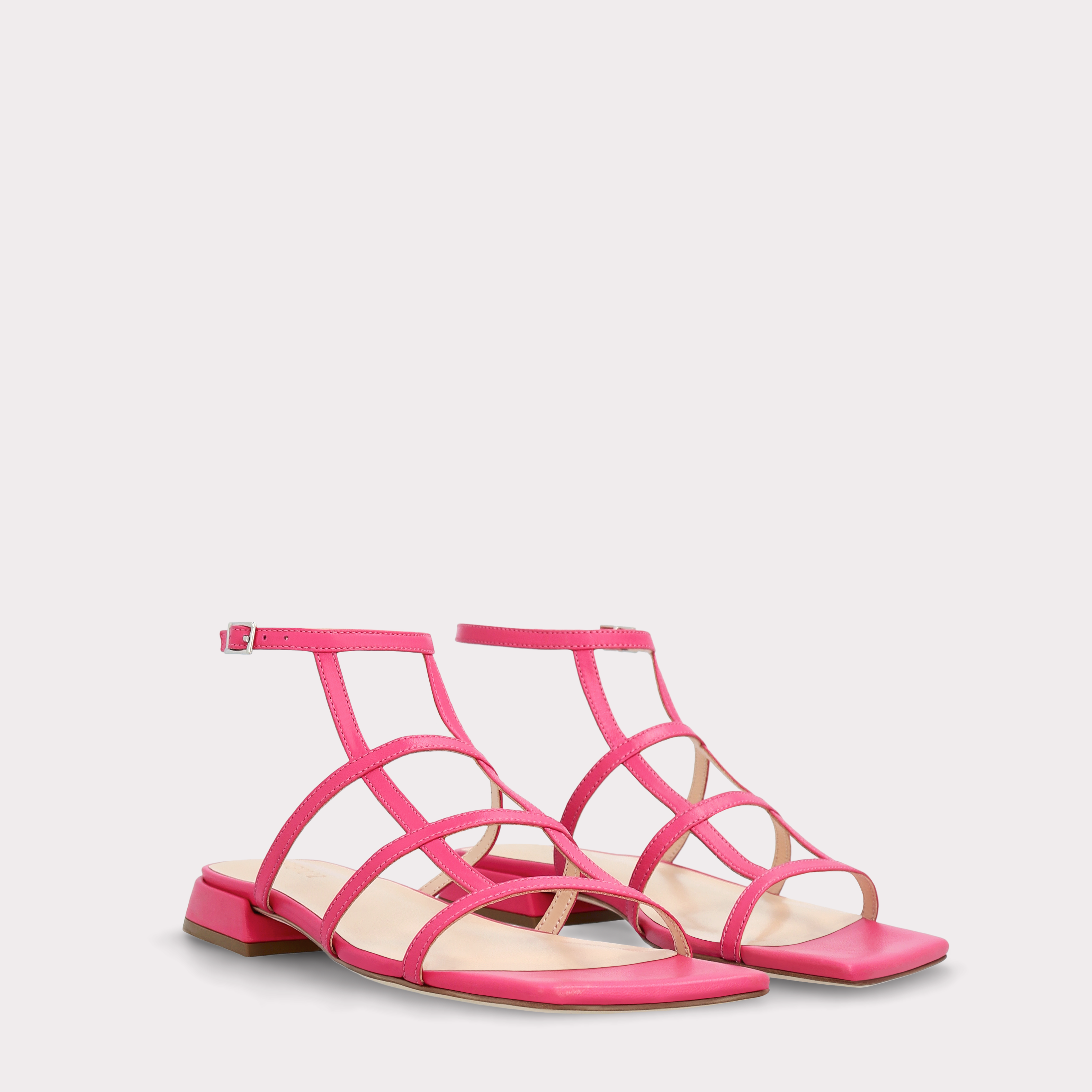 LYLA CYCLAMEN LEATHER SANDALS