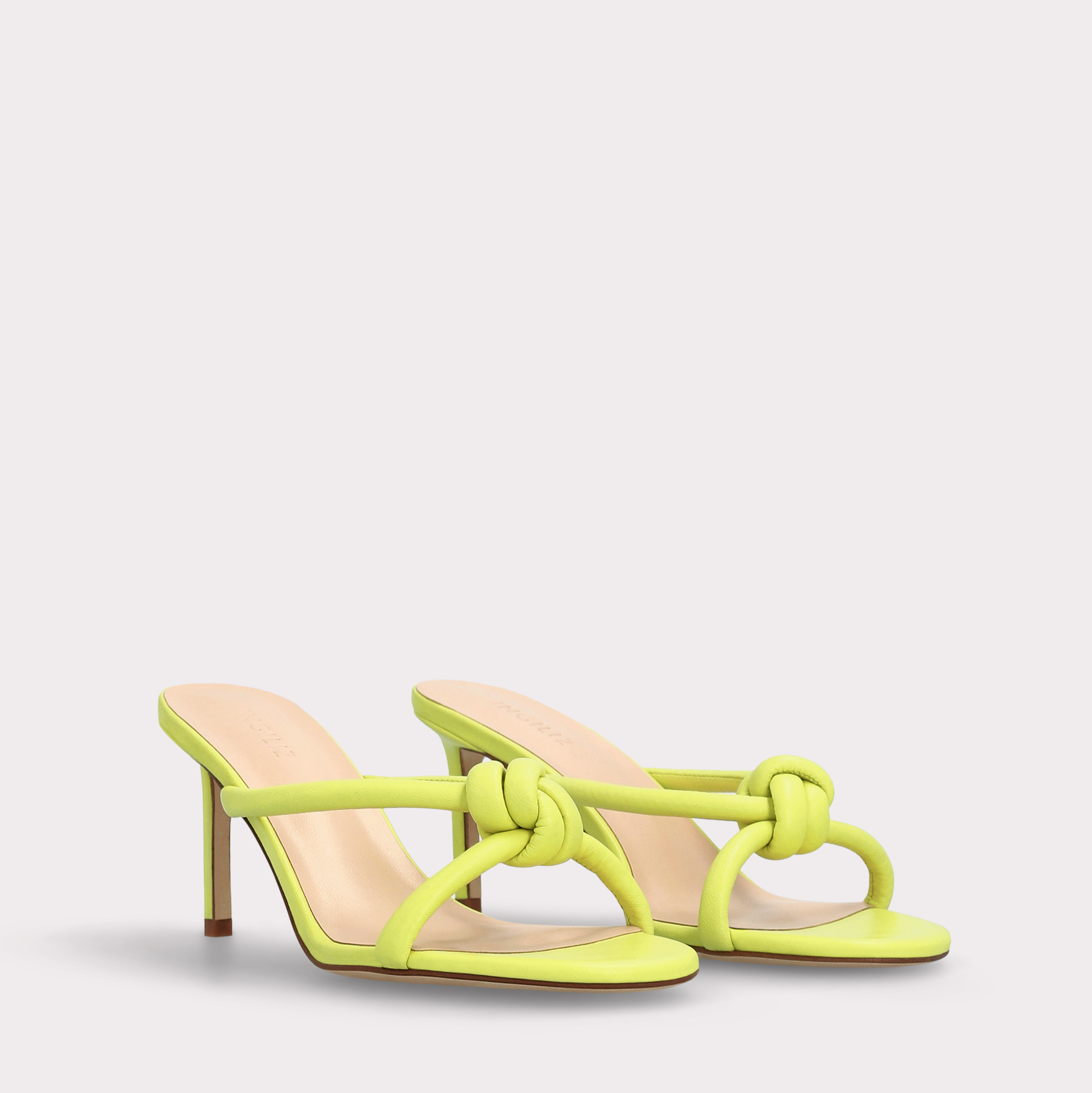 HEIDI YELLOW LEATHER MULES