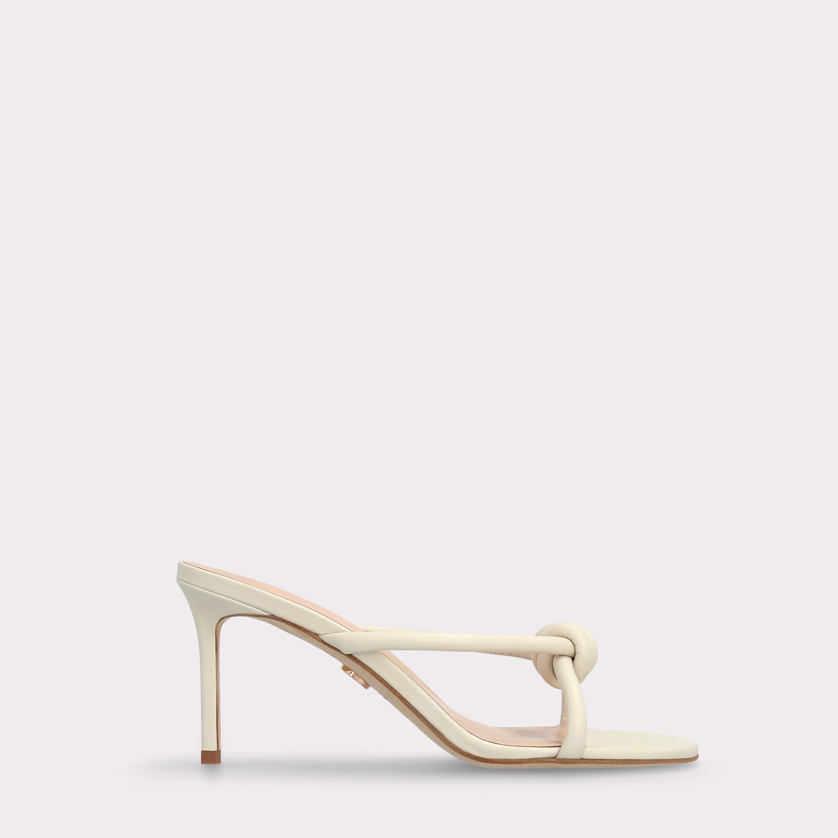 HEIDI BEIGE LEATHER MULES