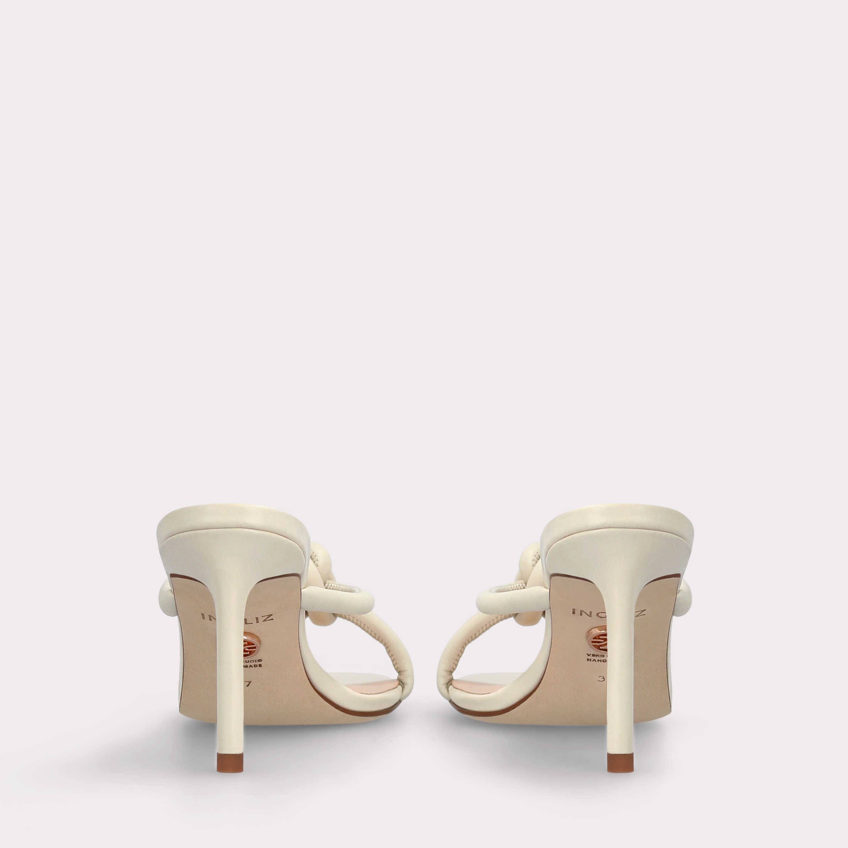 HEIDI BEIGE LEATHER MULES