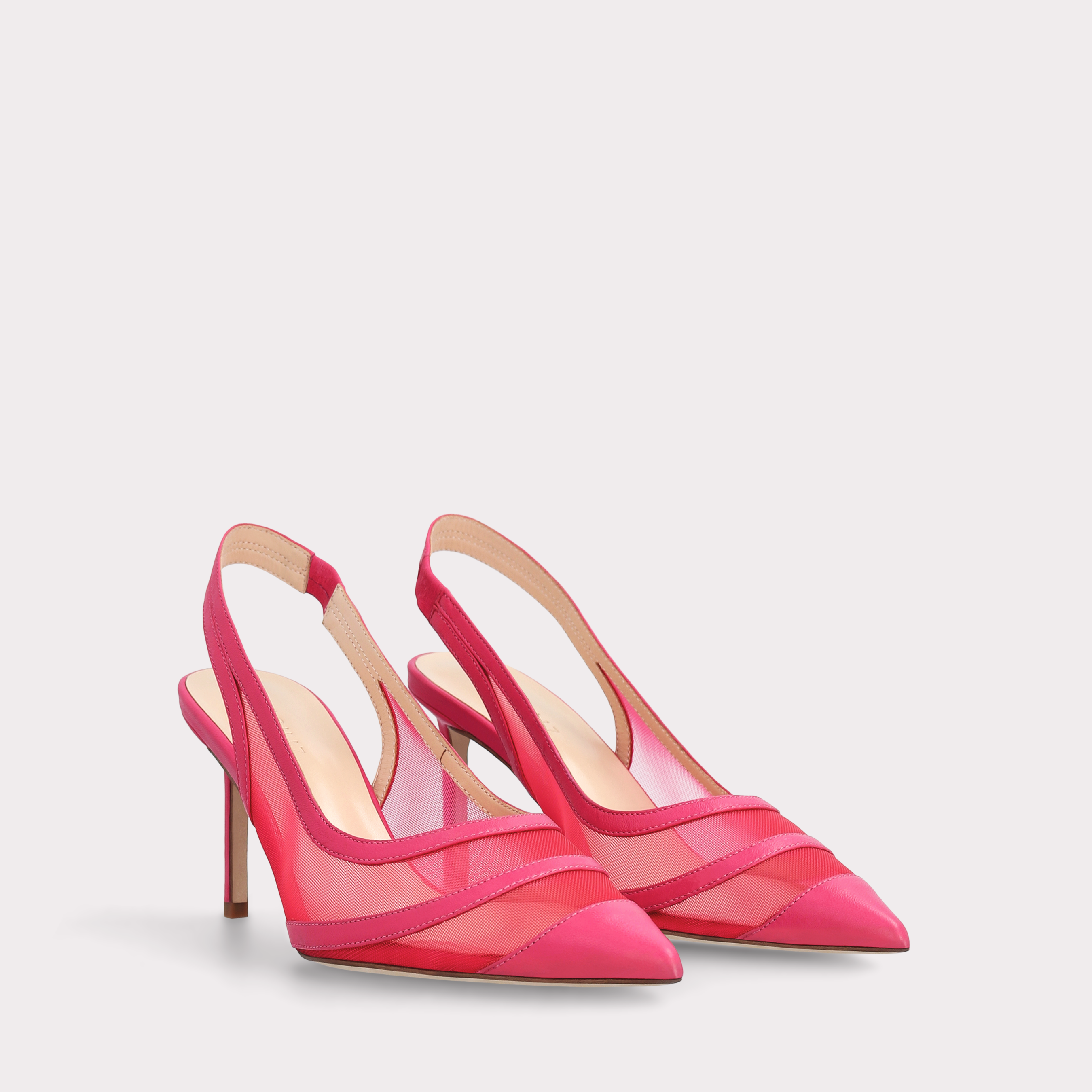 SIENNA CYCLAMEN LEATHER AND MESH PUMP