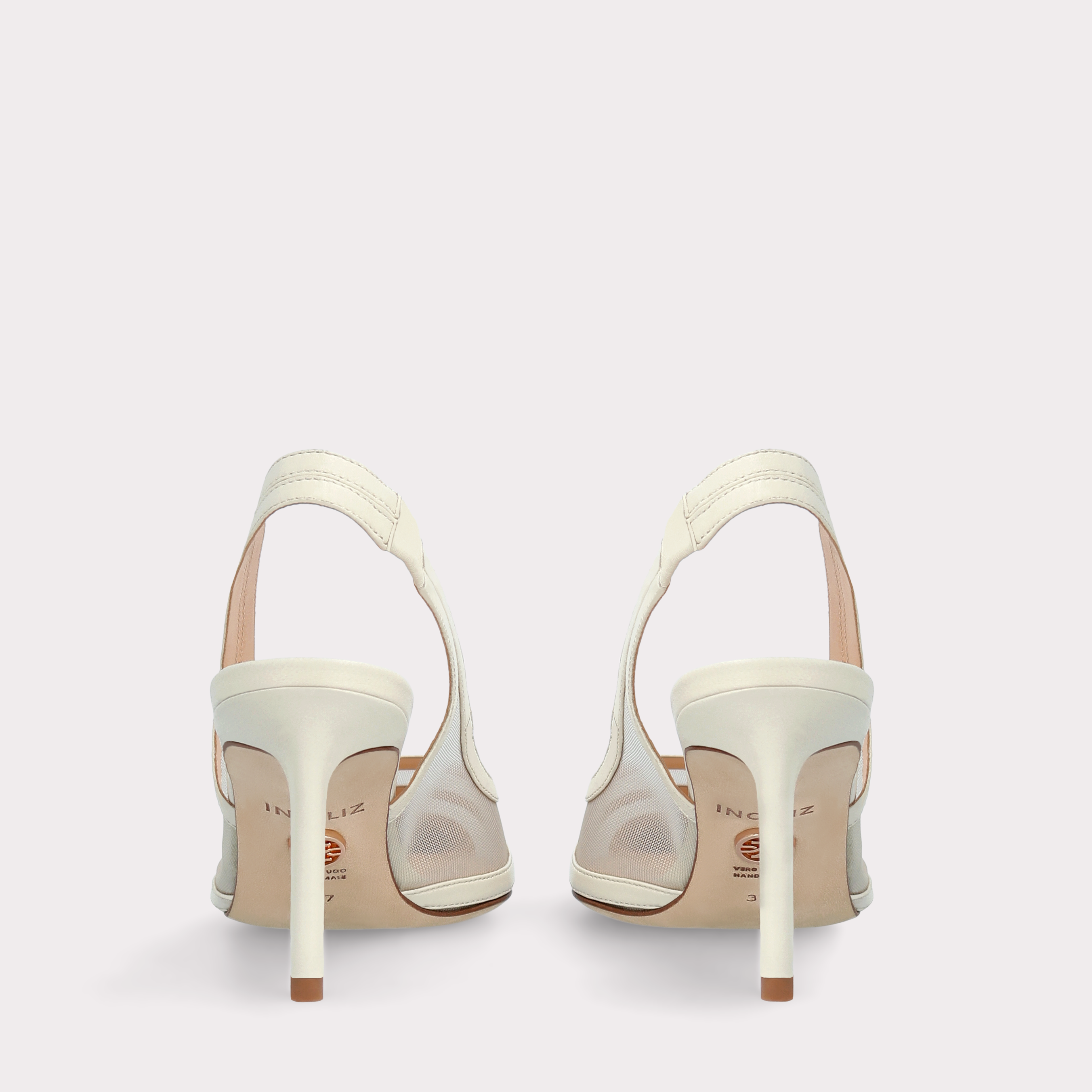 SIENNA BEIGE LEATHER AND MESH PUMP