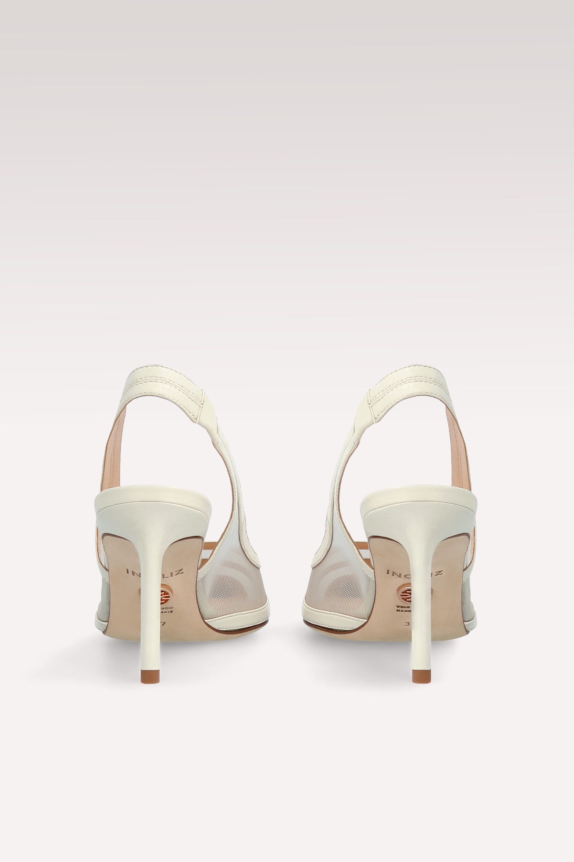 SIENNA BEIGE LEATHER AND MESH PUMPS