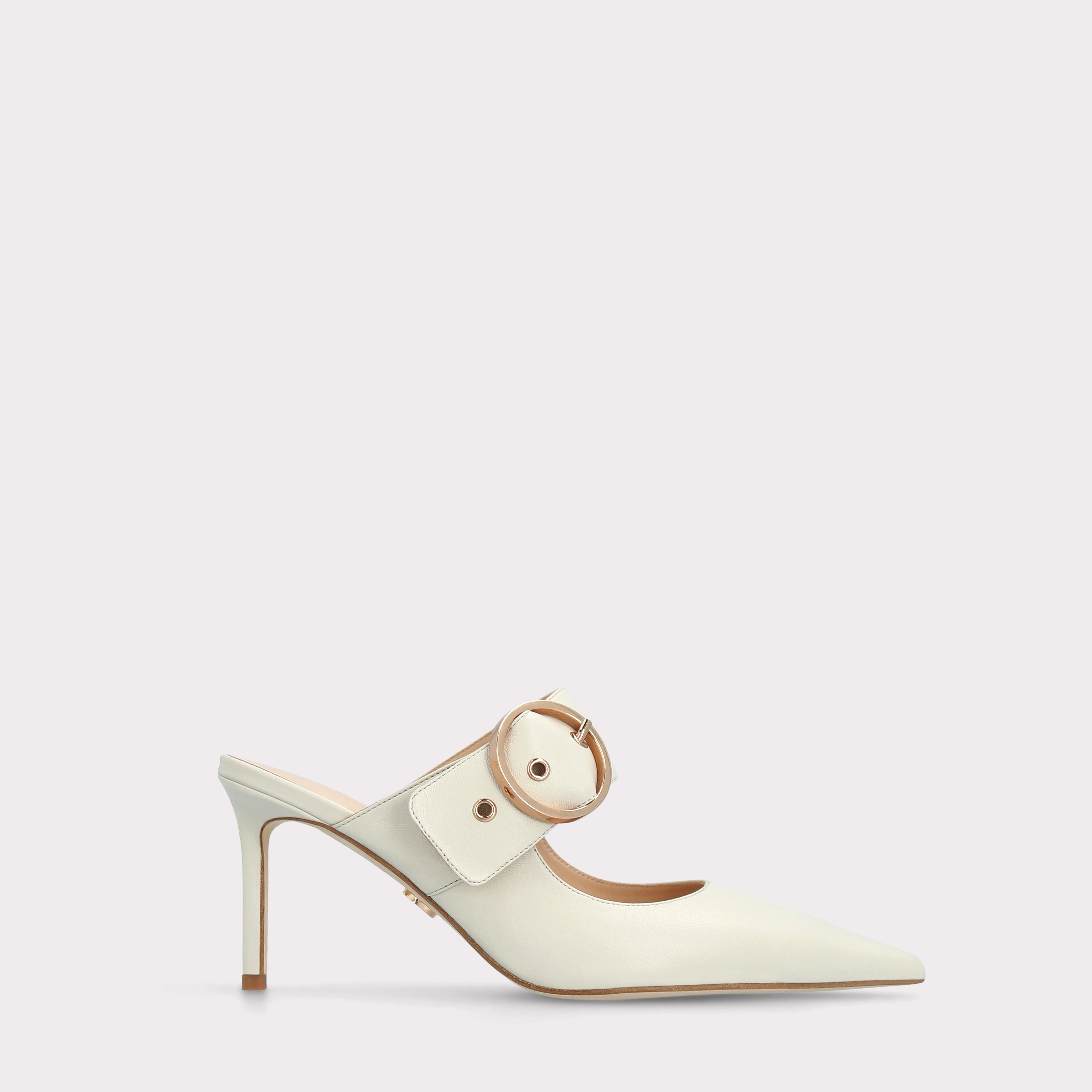 SUZANA BEIGE LEATHER MULES