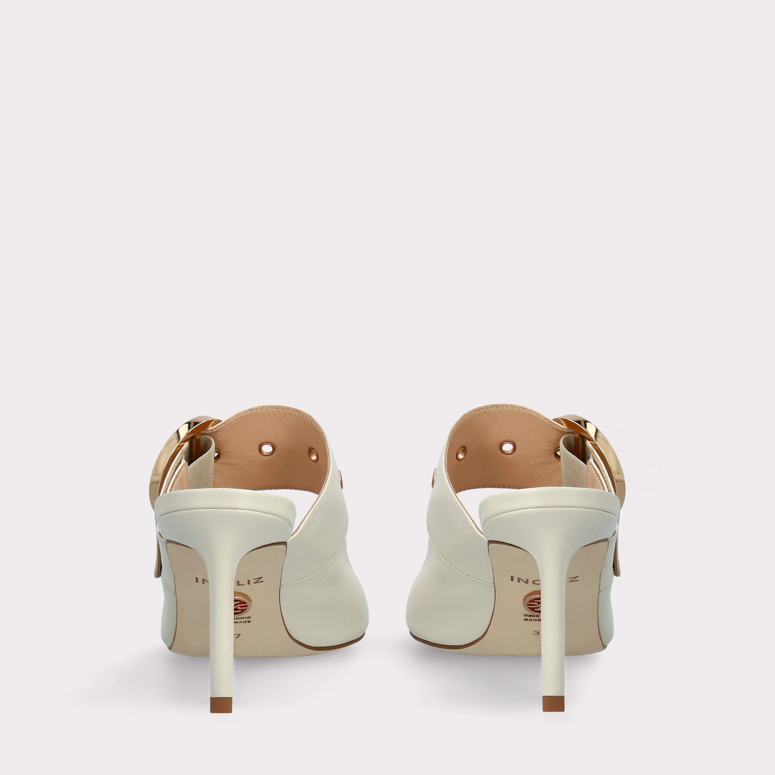 SUZANA BEIGE LEATHER MULES