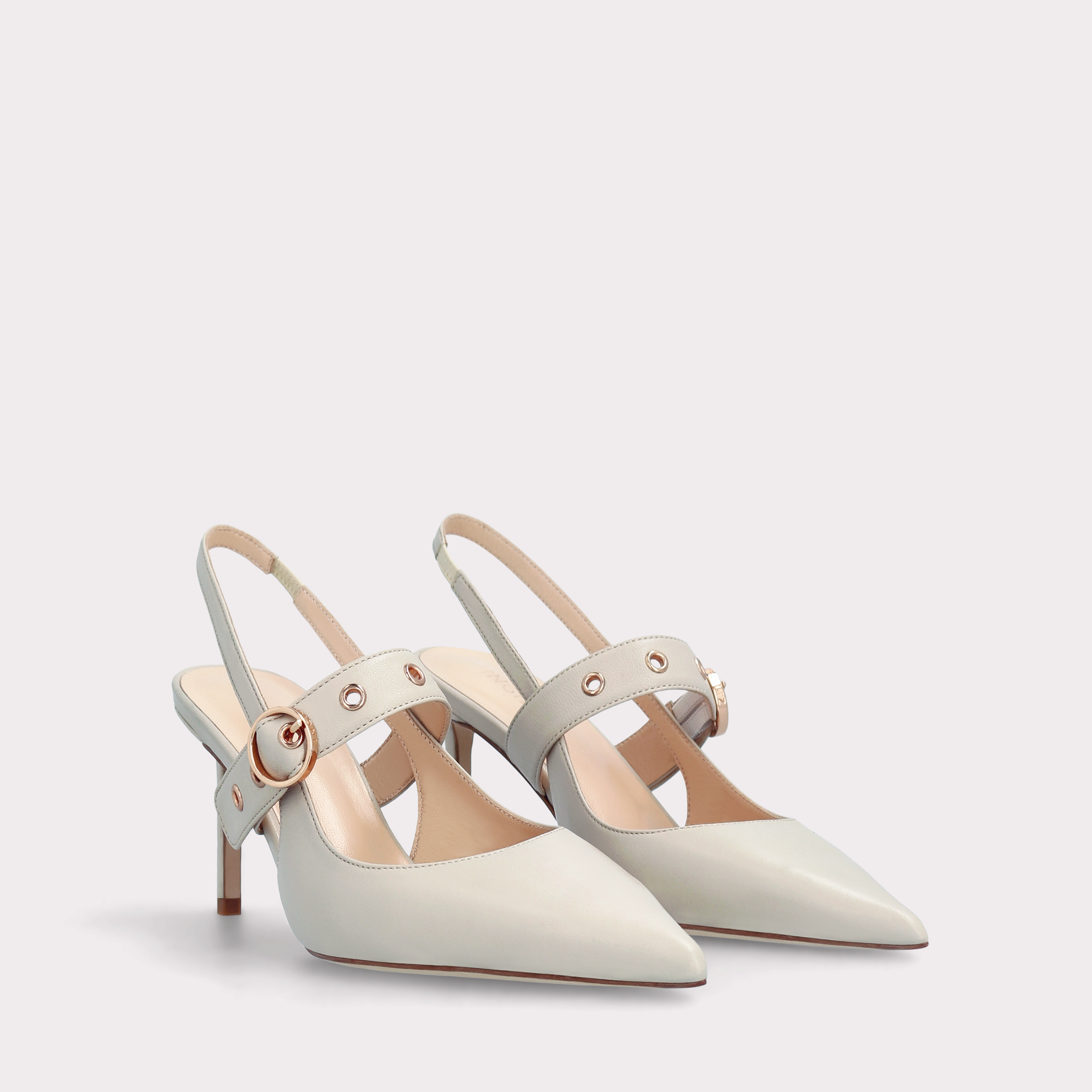 SADIE BEIGE LEATHER PUMP