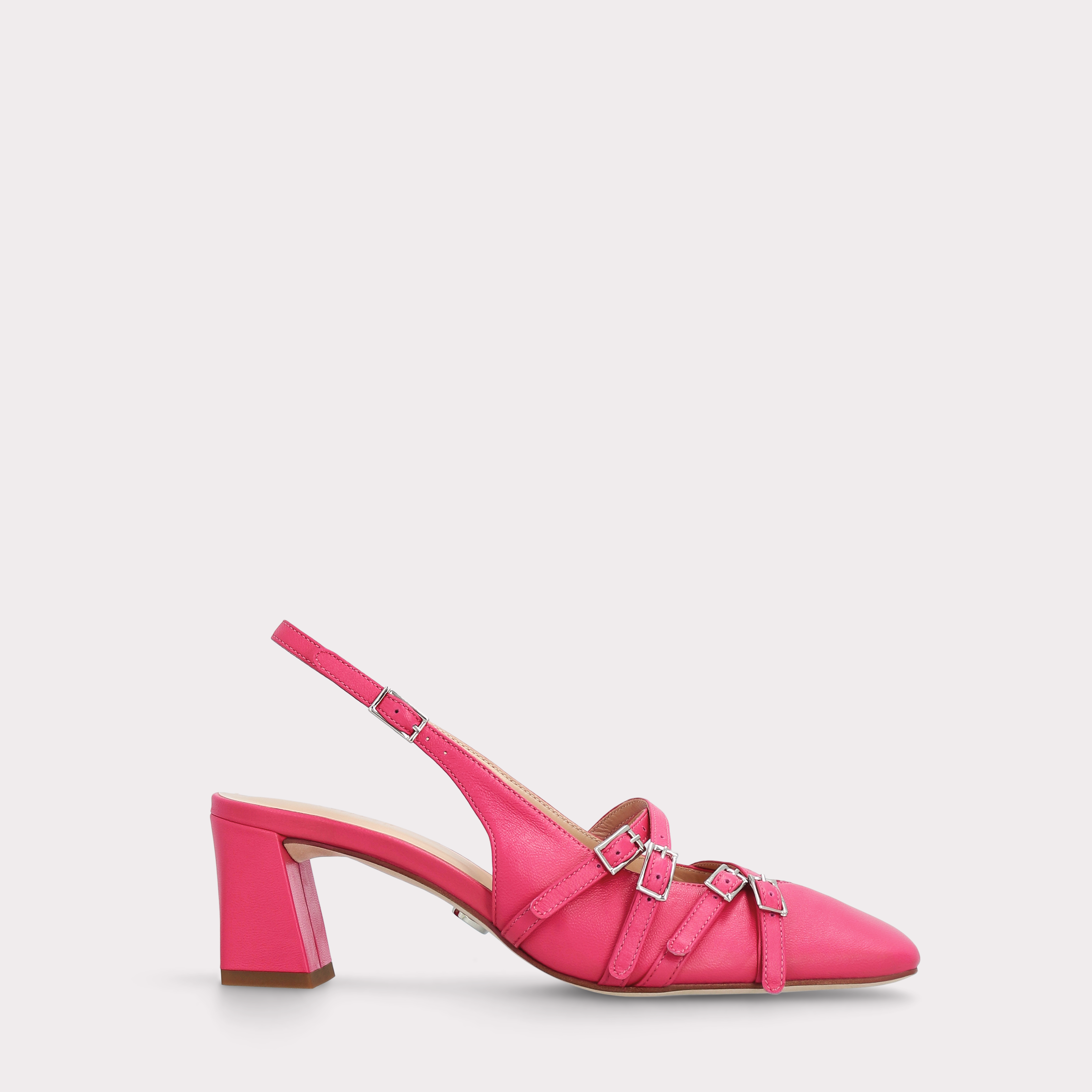 GEORGIA CYCLAMEN LEATHER SLINGBACK