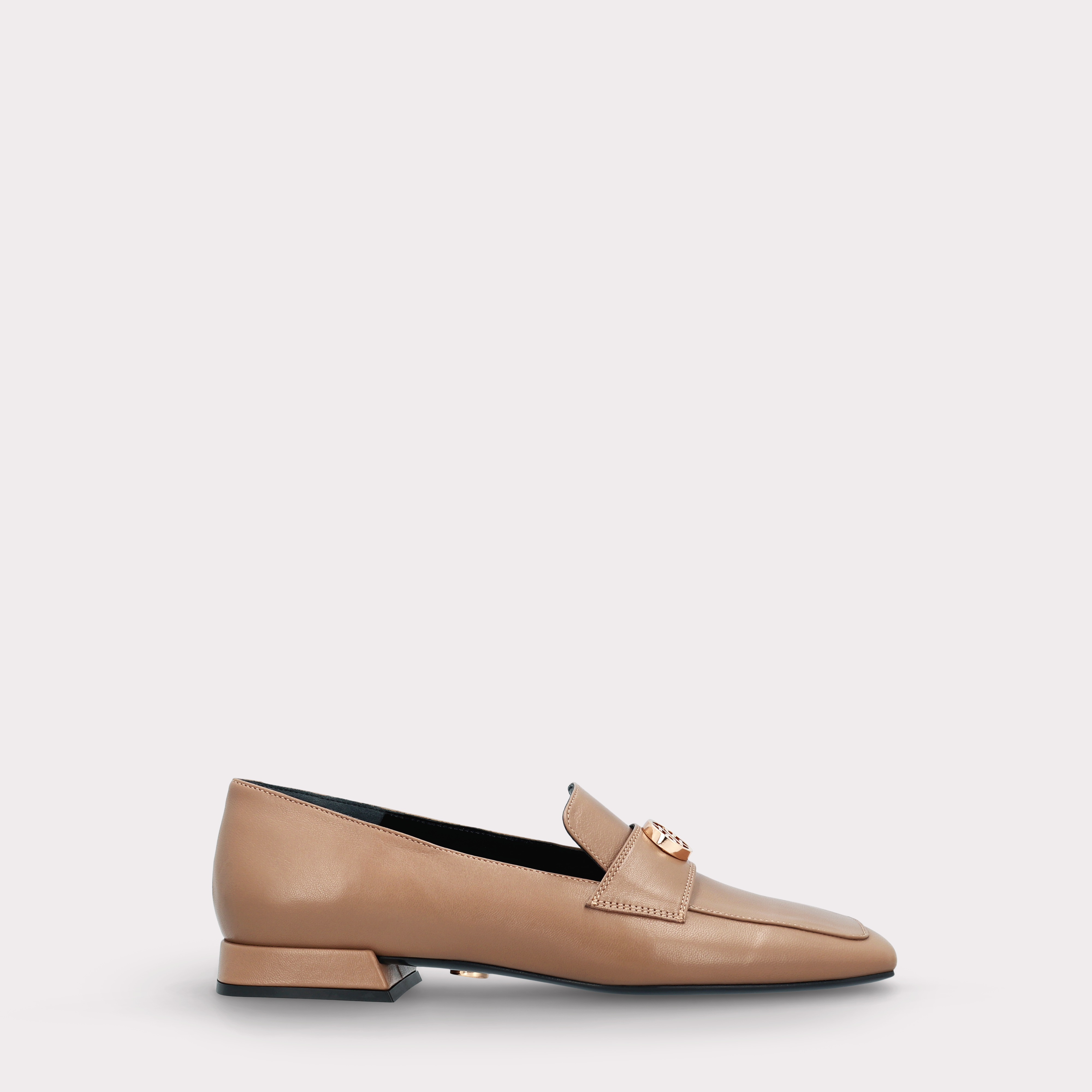 GILLY 03 BROWN SMOOTH LEATHER LOAFERS