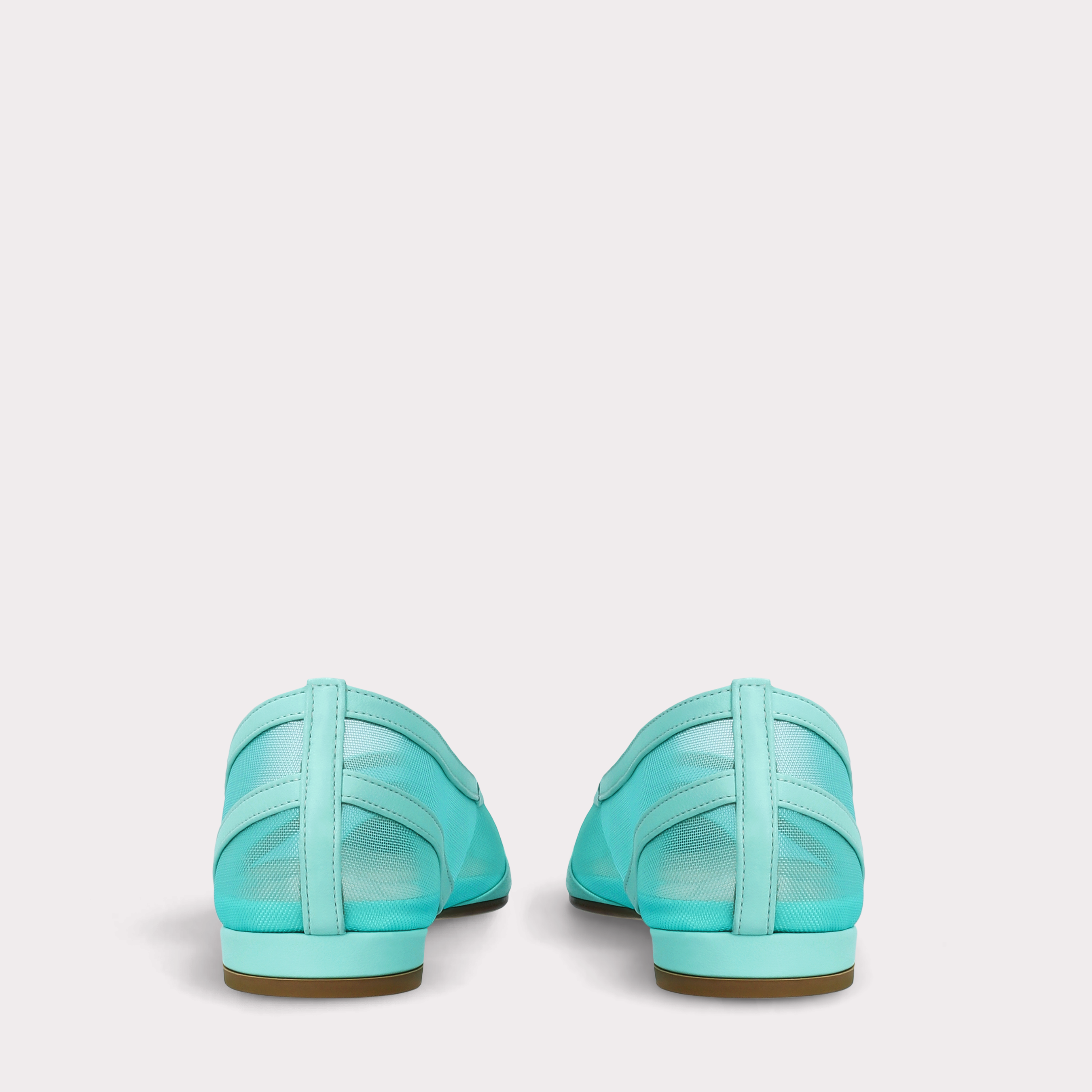 MAYA ICE GREEN LEATHER AND MESH BALLERINAS